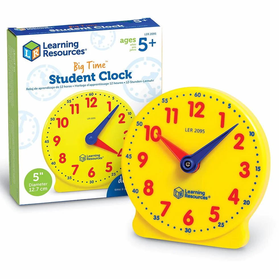Learning Resources Horloge Montessori Jouet Éducatif Apprendre l’Heure Enfant 5+