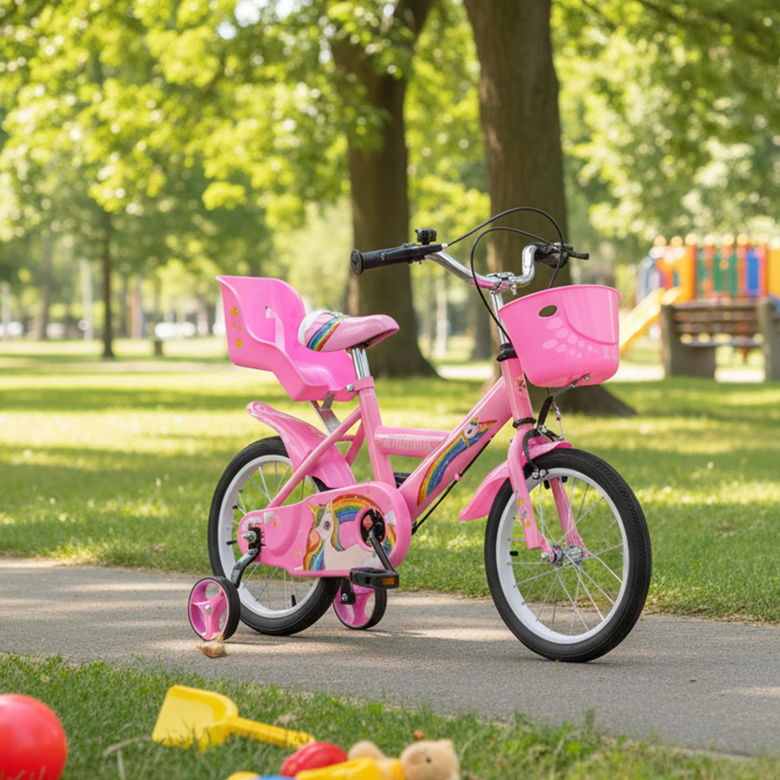 Baroni Toys Vélo de Sport Bleu pour Enfants 12 14 16 Pouces Acier