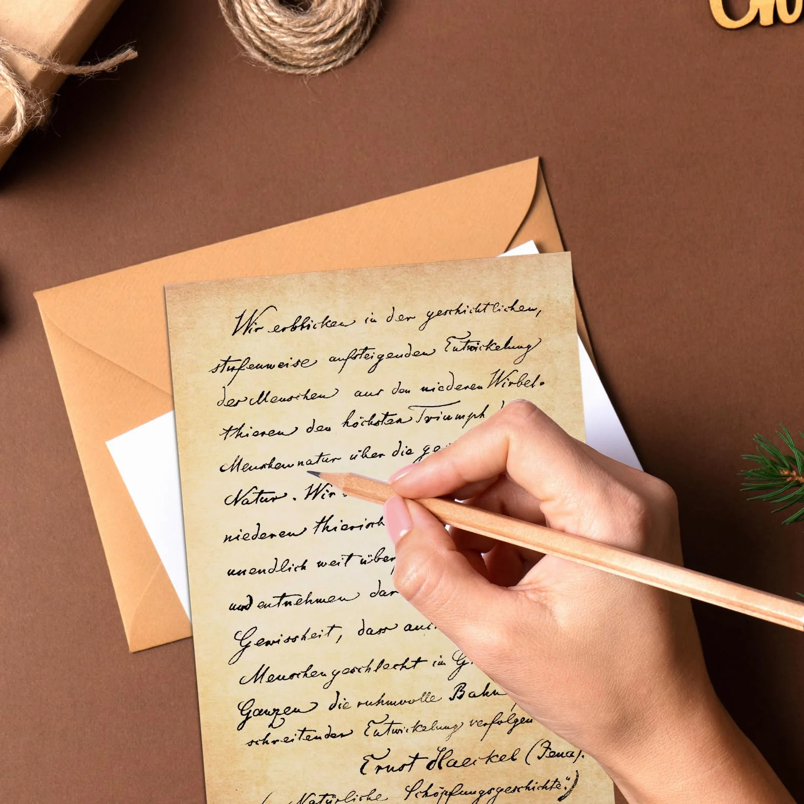 Vintage Papier à Lettre avec Enveloppes 65 Pièces: 20 Enveloppes Kraft, 25 Papiers, 20 Autocollants Sceau de Cire pour Mariage Anniversaire