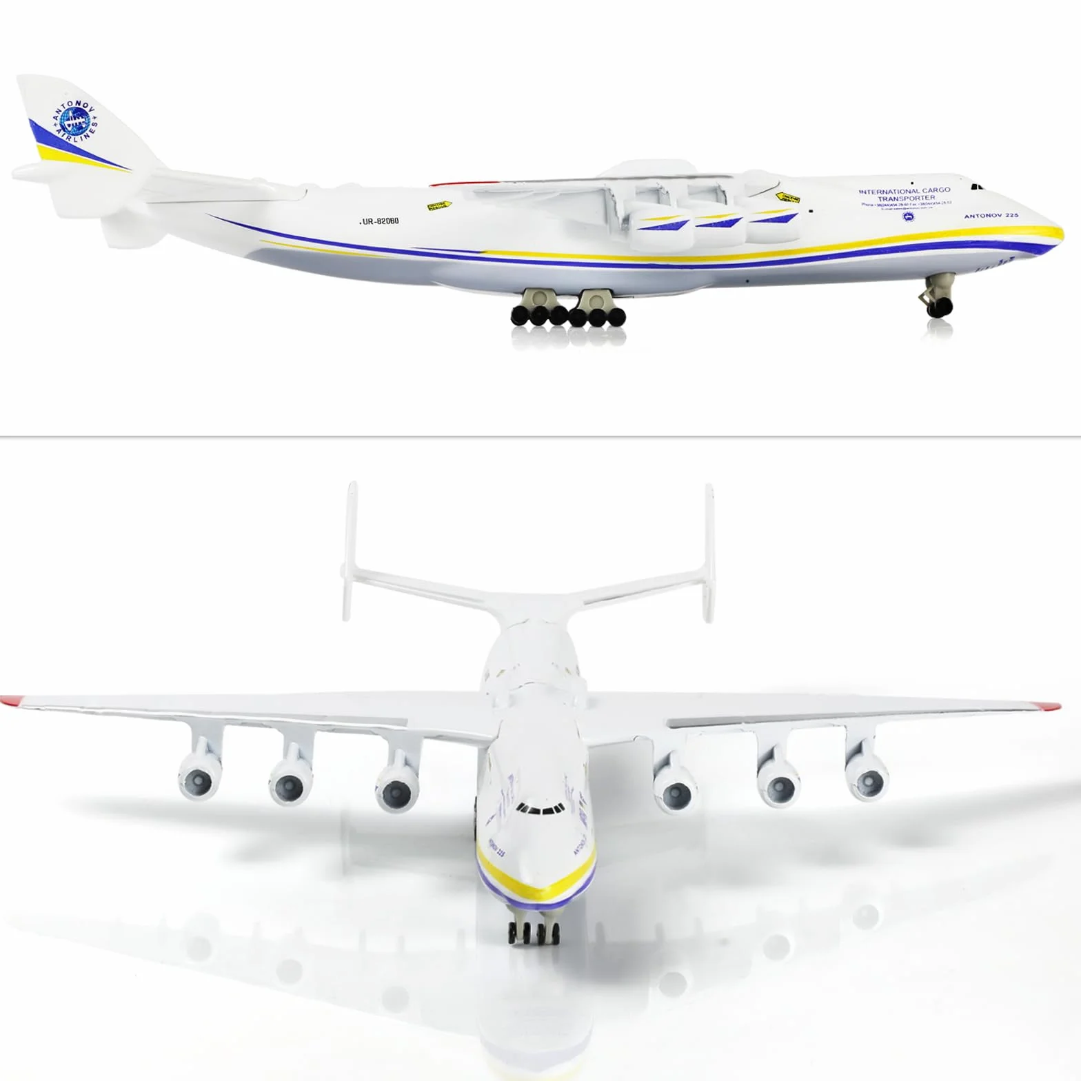 Antonov An 225 Mriya 1:400 Avion Modèle Peint Militaire Ukraine Collection