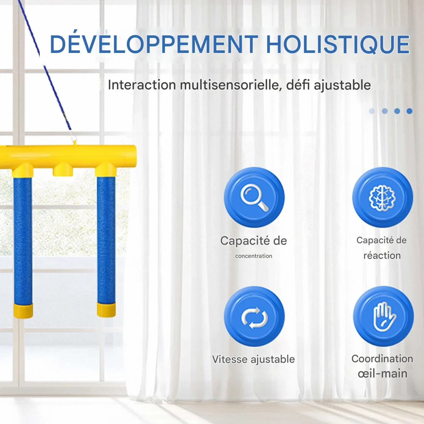 Jeu d'Attraper des Bâtons Sensoriel Interactif pour Adultes Entraînement Réaction