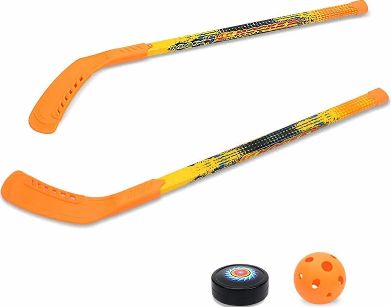 Jeu de Hockey pour Enfants 3-5 Ans Hockey sur Glace et Gazon Deux-en-Un Sac de Rangement Noir