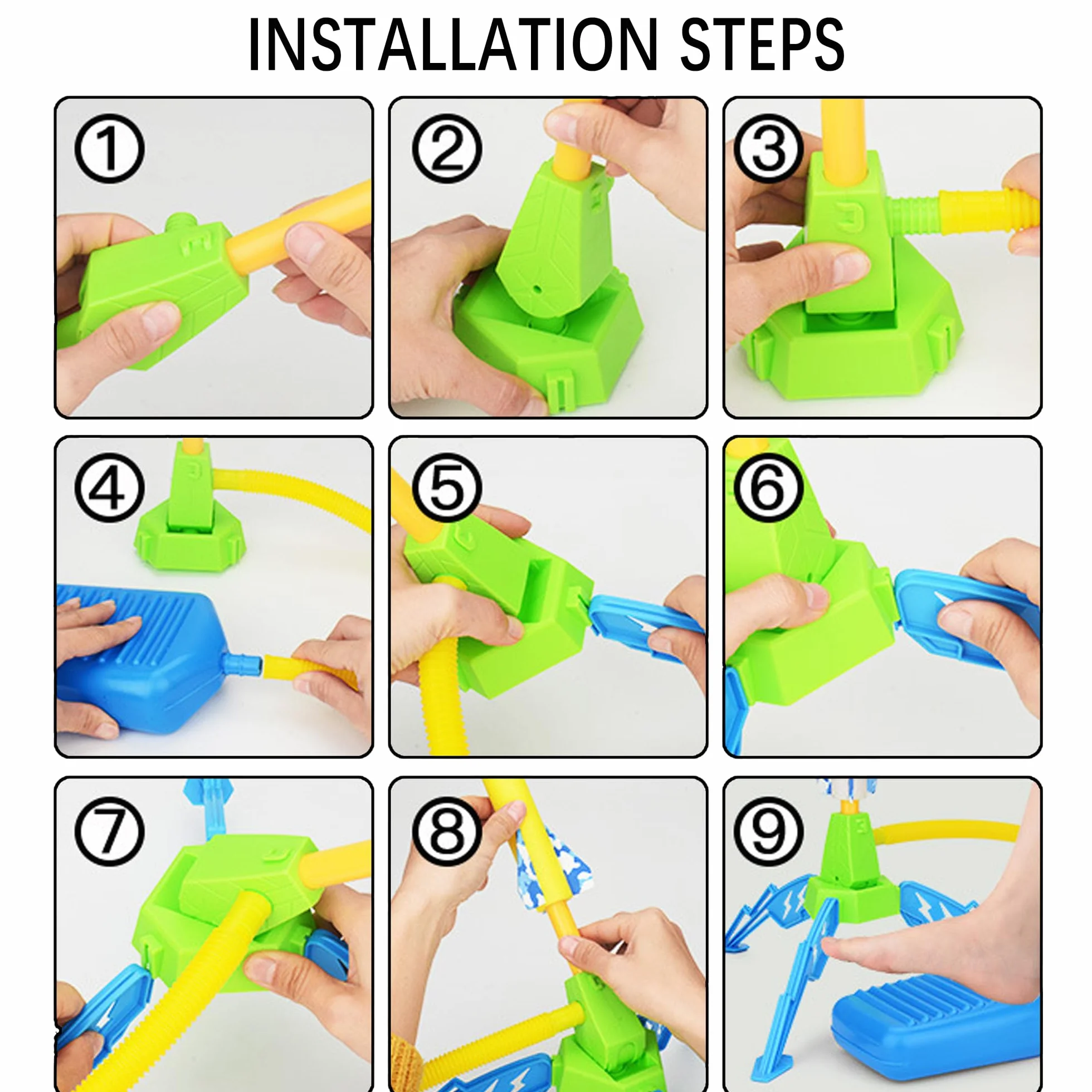 Lanceur de Fusée à Pédale pour Enfant 3-9 Ans, Jeux Extérieur, Cadeau Anniversaire Noël