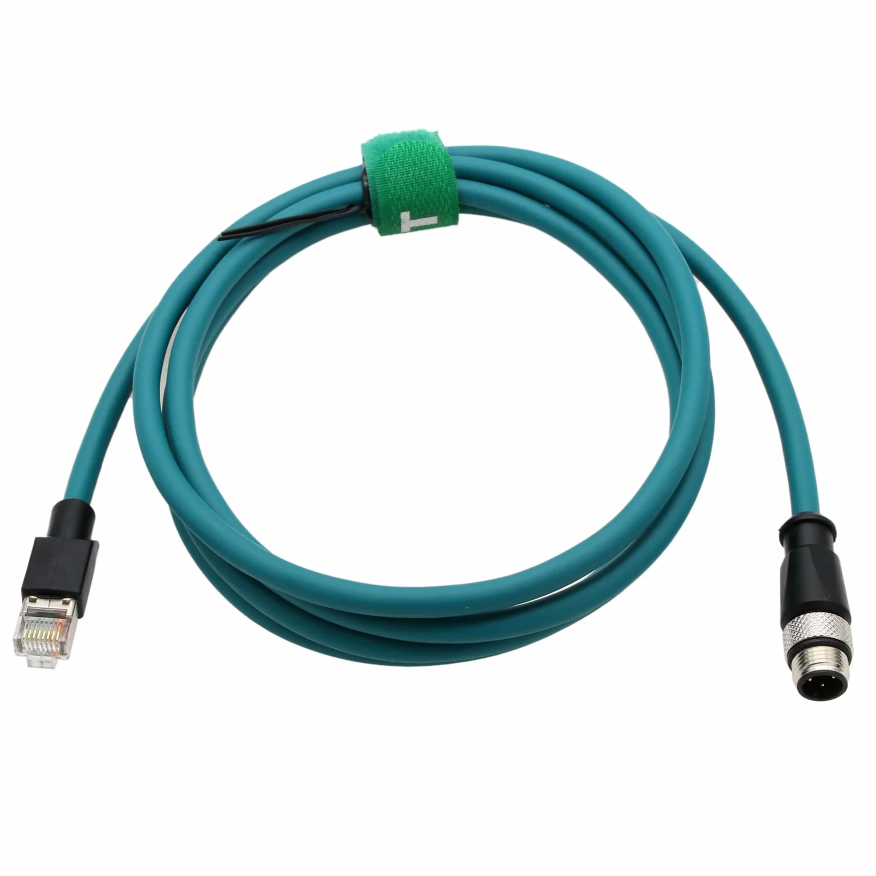 HangTon Ethernet CAT5e Cable M12 4 Pin D-Code to RJ45 2m for Keyence IV2, Datalogic 210N, Sick Omron Vision Sensor
