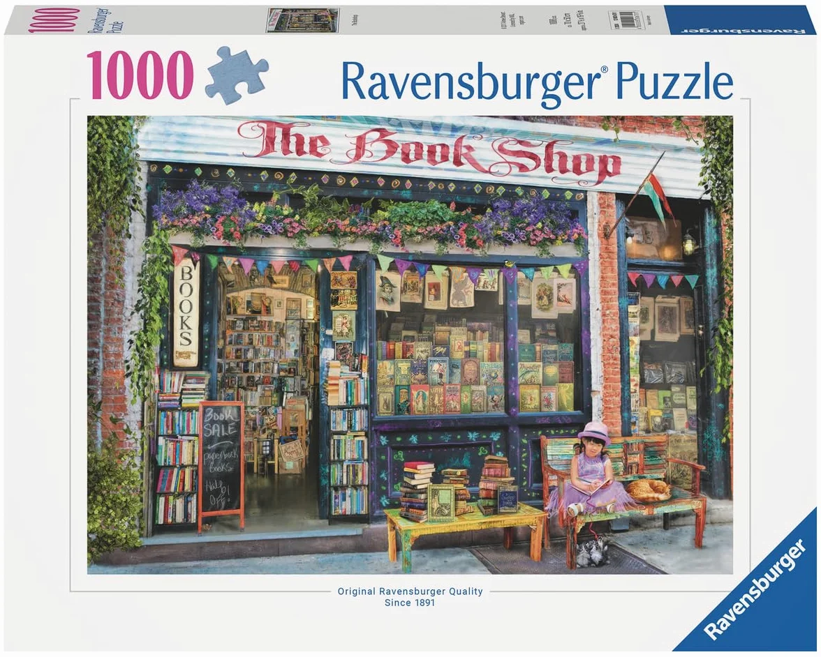 Ravensburger The Bookshop – 12000670 – Puzzle de 1000 pièces pour Adultes – Outil fabriqué à la Main, fabriqué en Allemagne, Chaque pièce s'assemble Parfaitement