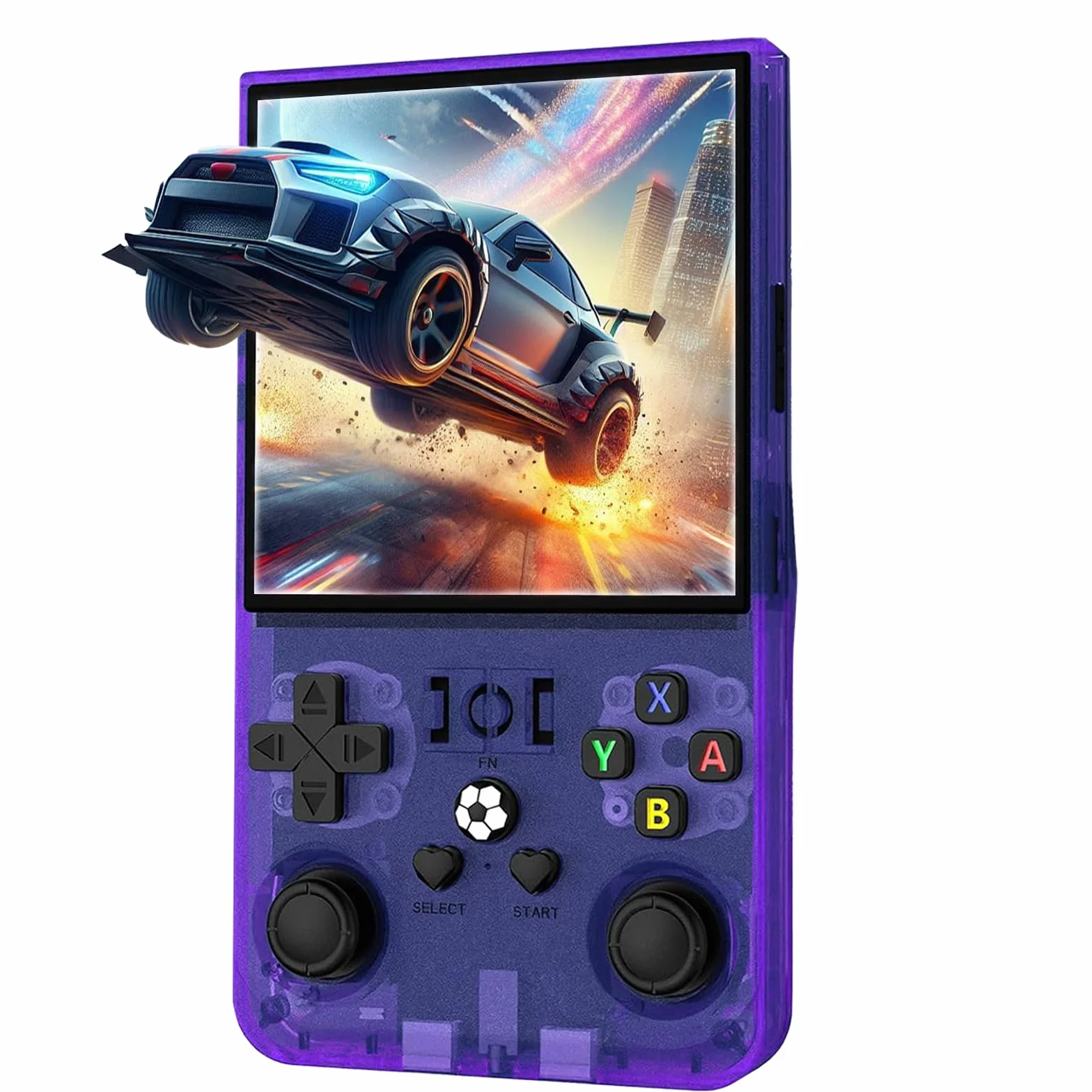Console de Jeu Portable Rétro R36MAX, Écran IPS 4.0", 128 Go Carte TF, 4000 mAh - Violet