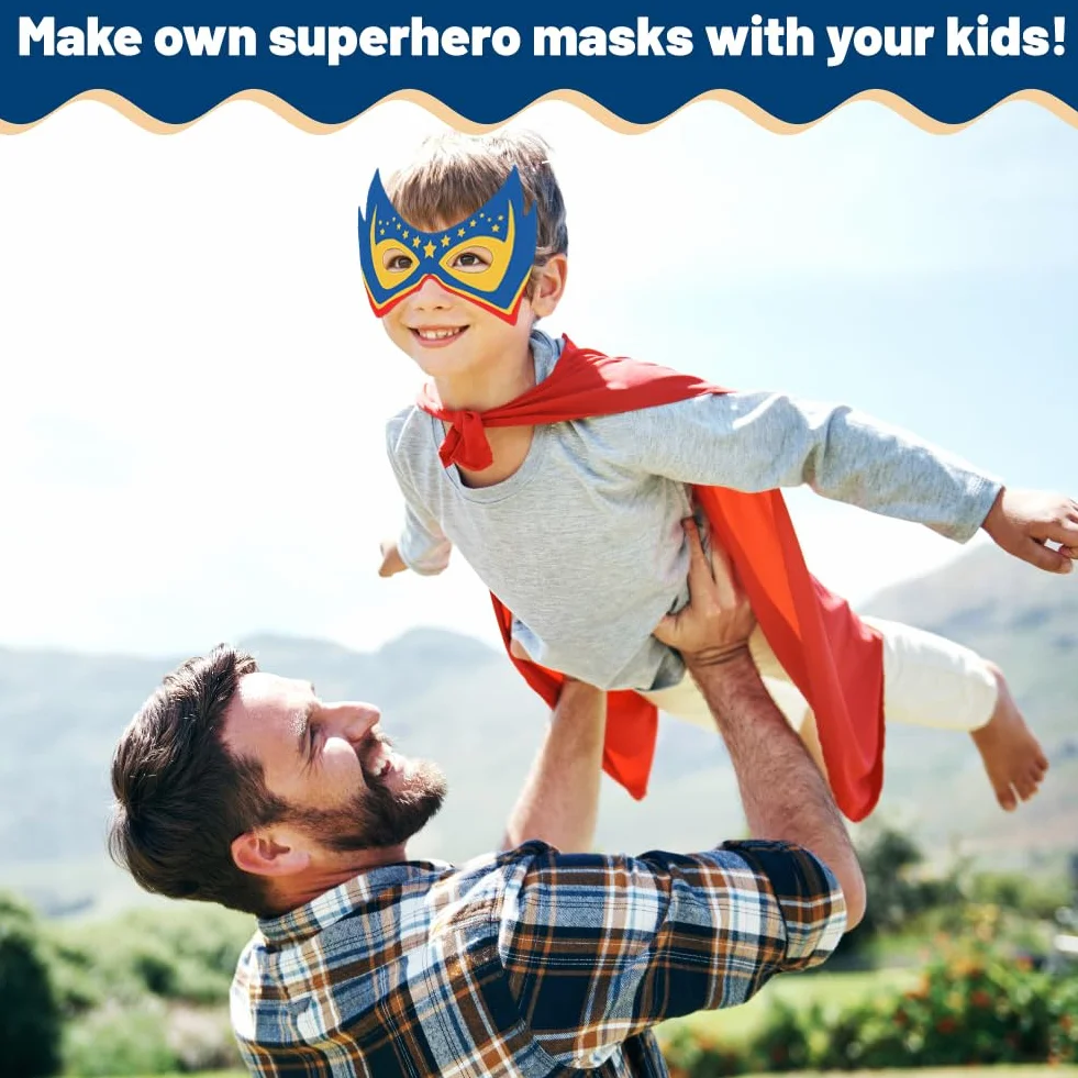 Masques à Colorier pour Enfant 12 Pièces DIY Super-Héros Peinture Bricolage