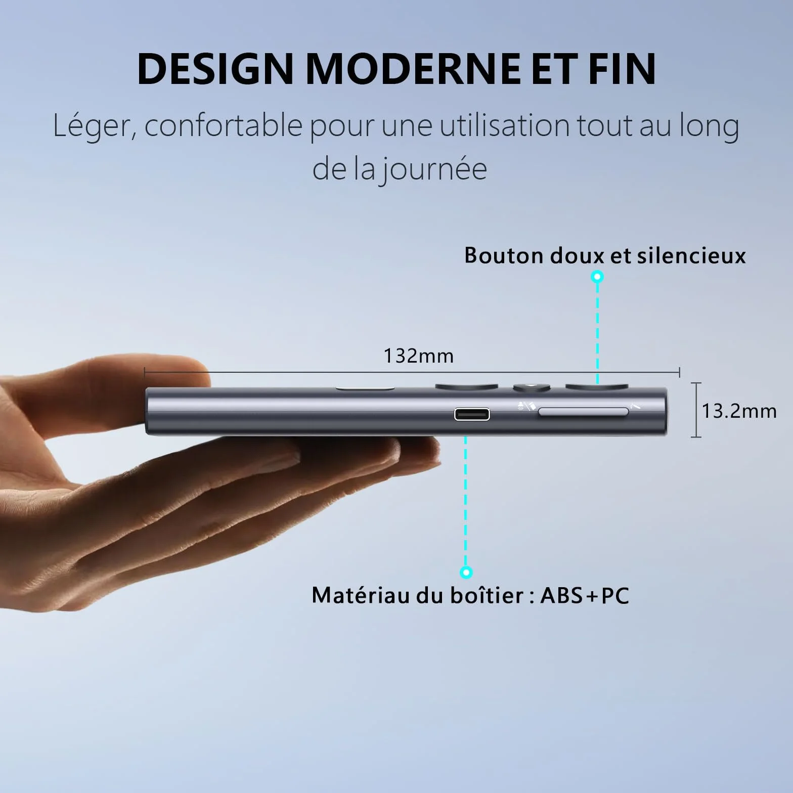 Norwii N95s BLE Prezentacyjny Kliker z Cyfrowym Wskaźnikiem do Prezentacji PowerPoint na Ekranie TV/Projekcji, Bezprzewodowy Pilot z Odliczaniem (Zielony - USB-C)