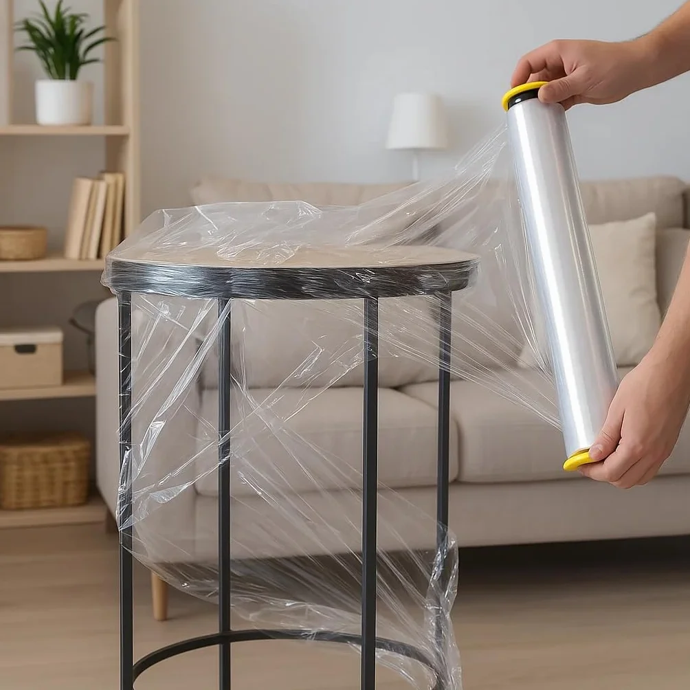 Film Etirable Déménagement 6 Rouleaux 50cm x 350m Plastique Protection Colis Meubles