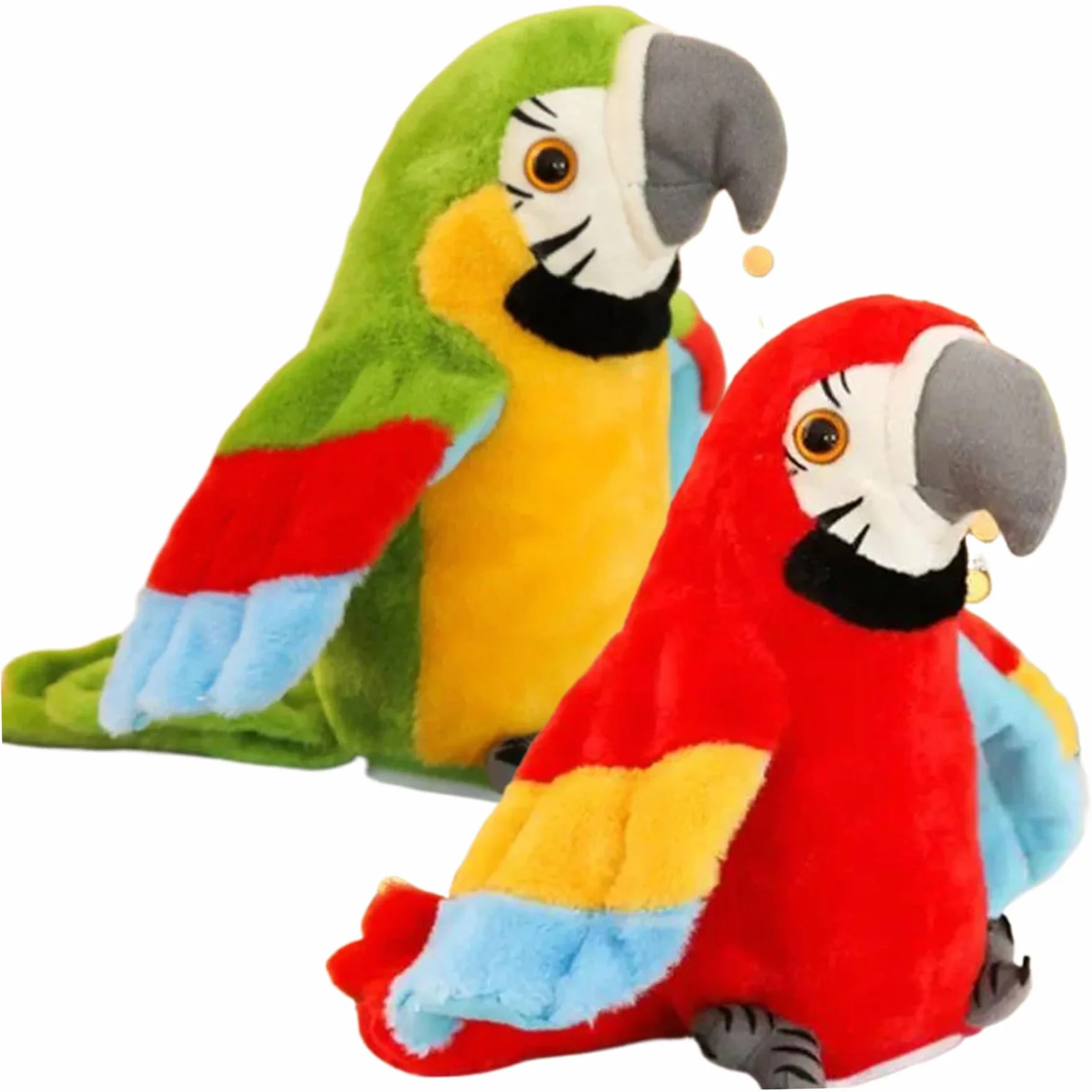 Peluche perroquet parlant avec enregistrement électronique, jouet qui répète et secoue les ailes, cadeau pour enfants