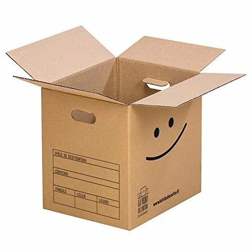 Cartons à livres avec poignées Pack 40 + 2 adhésifs