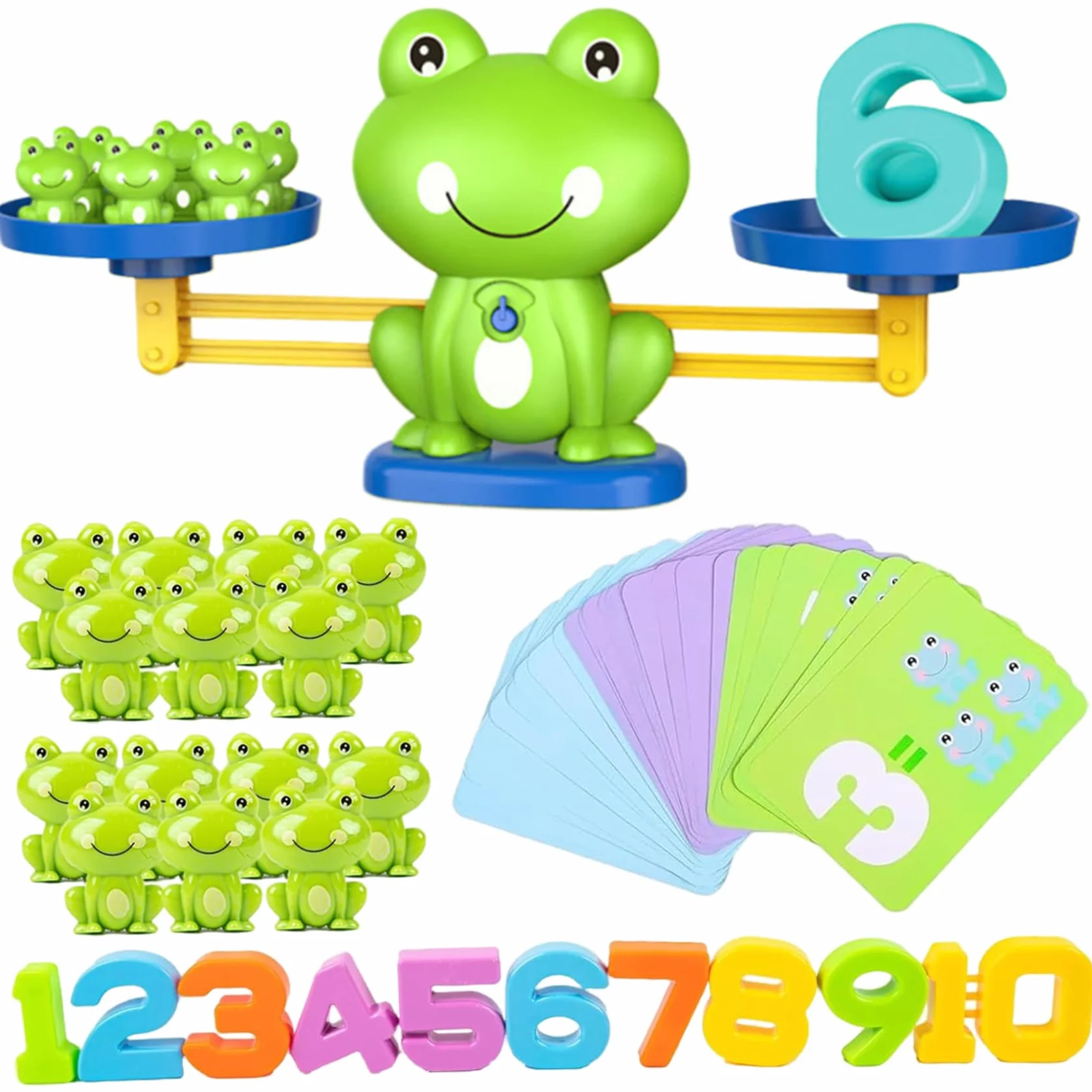 Jeu d'équilibre grenouille, balance en plastique, jouets éducatifs de comptage pour enfants 3 ans et plus