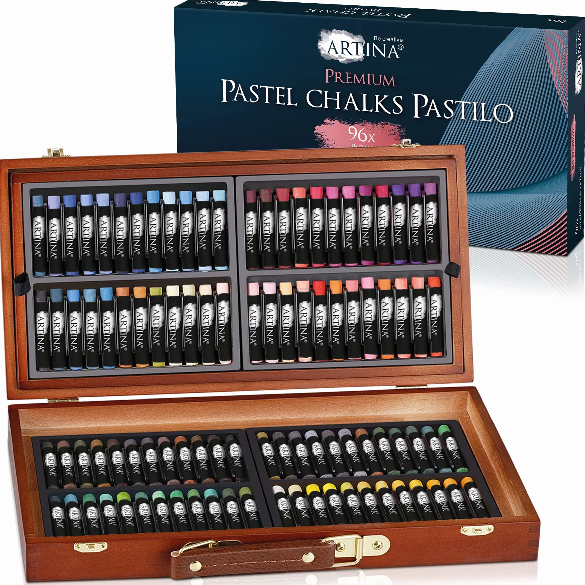 Artina Set de craies Pastilo 96 couleurs coffret certifié FSC