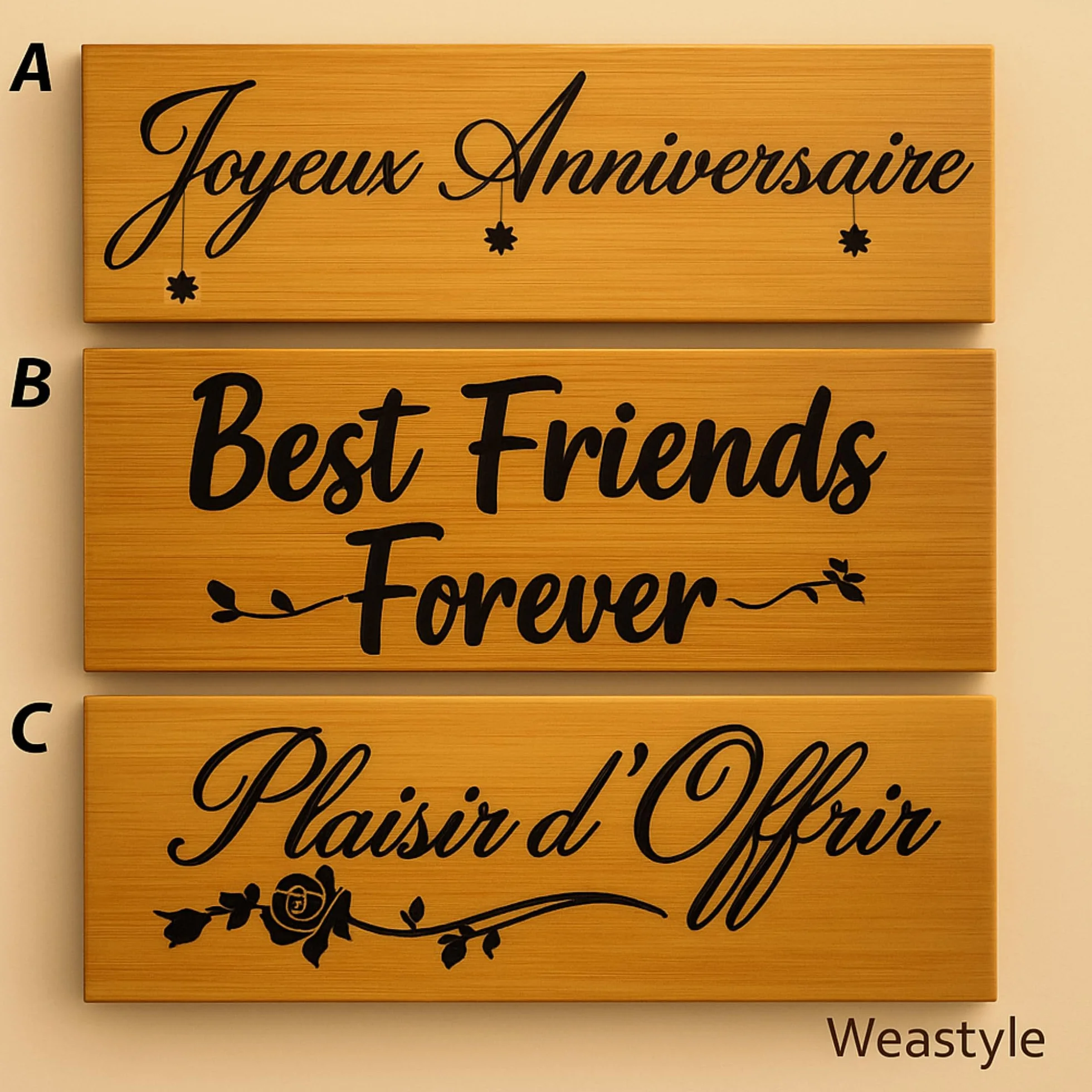 Stylos Personnalisés Bois Gravé avec Coffret Cadeau – Cadeau Couple Anniversaire Saint-Valentin