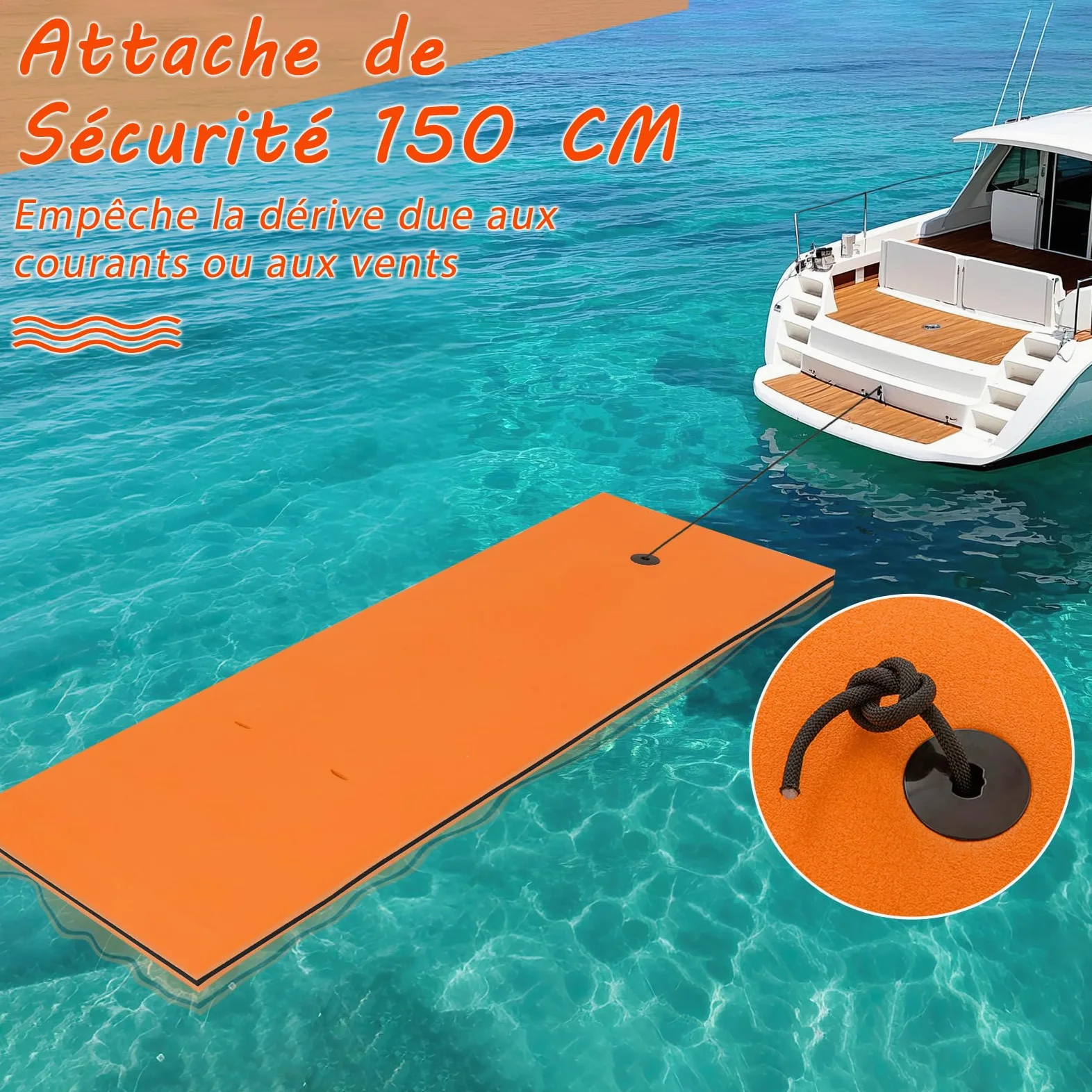 GYMAX Matelas Flottant pour Piscine, Tapis Flottant en Mousse XPE Résistant aux Déchirures, Polyvalent pour Piscine-Plage-Lac, Charge Max.100KG