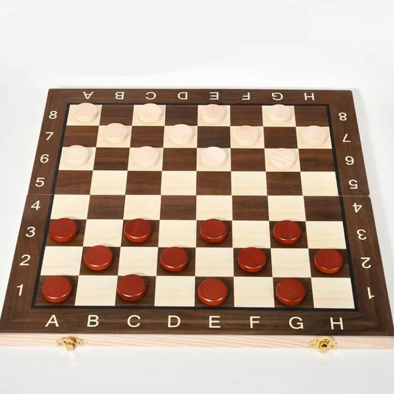 echiquier Jeu de société Classique en Bois 3 en 1: échecs, Dames, Backgammon, for Les Voyages en Famille. Jeu de société Pliable en Bois for Enfants et Adultes. echecs Jeu(39 * 39cm)