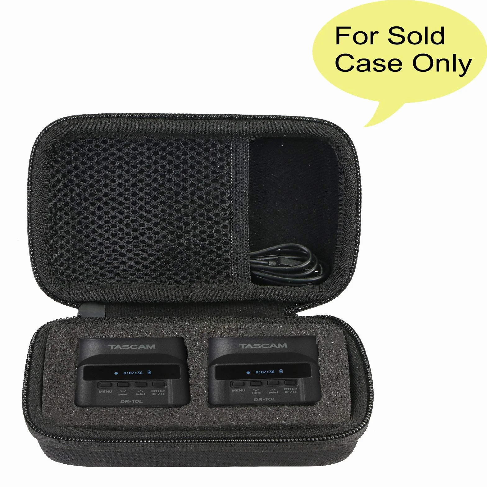 co2CREA Dur Étui de Voyage Rigide Housse Cas pour Tascam DR-10L / DR-10L Pro Noir dictaphone
