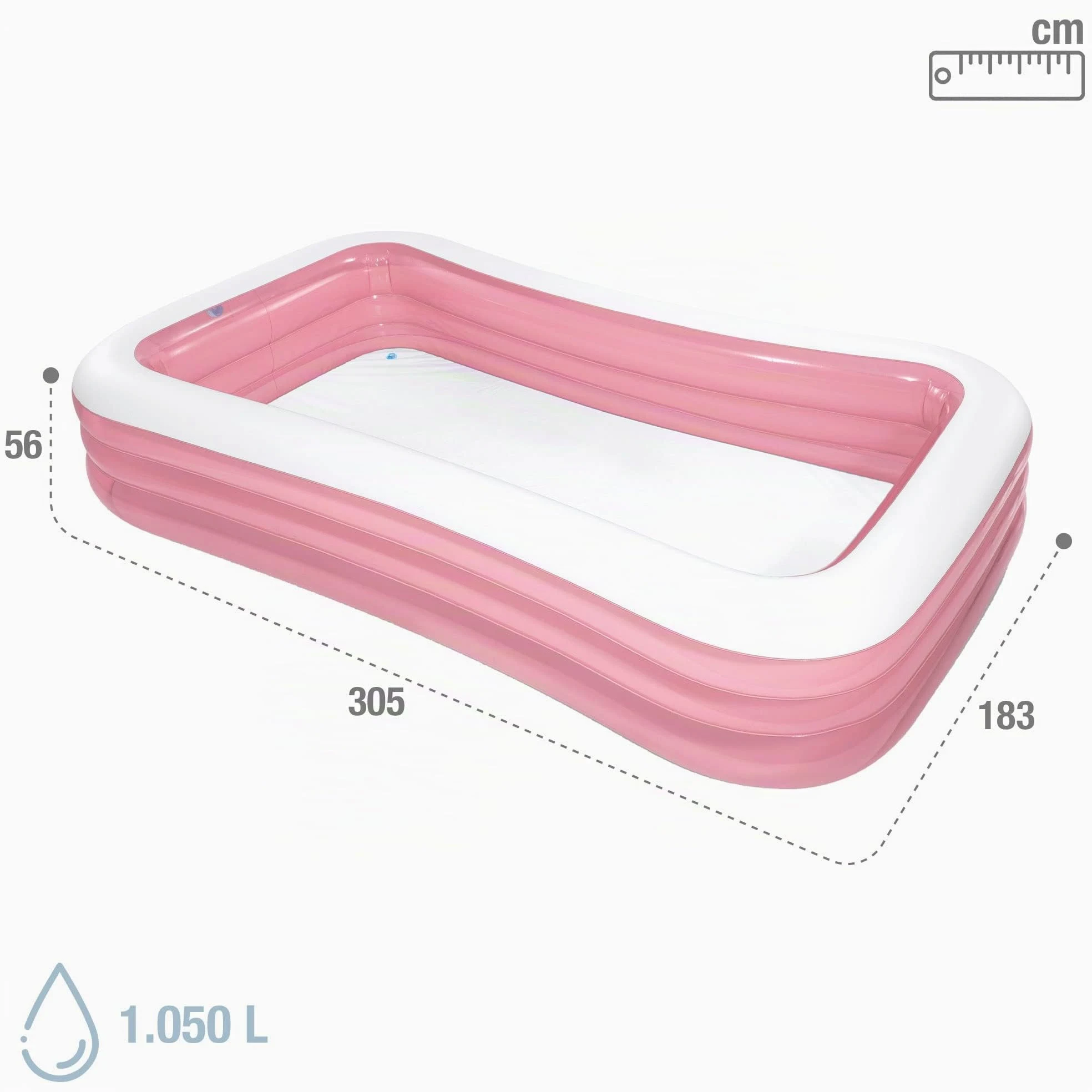 Intex - 58487NP - Piscine gonflable rectangulaire pink / rose