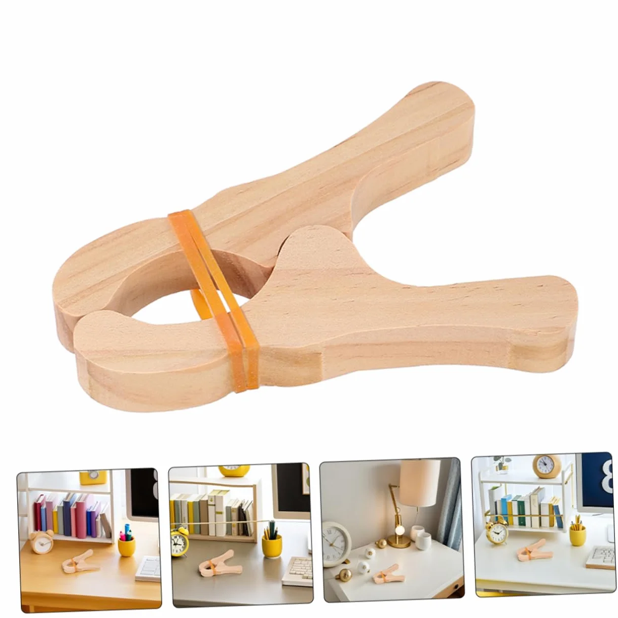 DOITOOL Lot de 5 Pinces de Jeu en Bois pour Enfants Kit Construction Fort Montessori