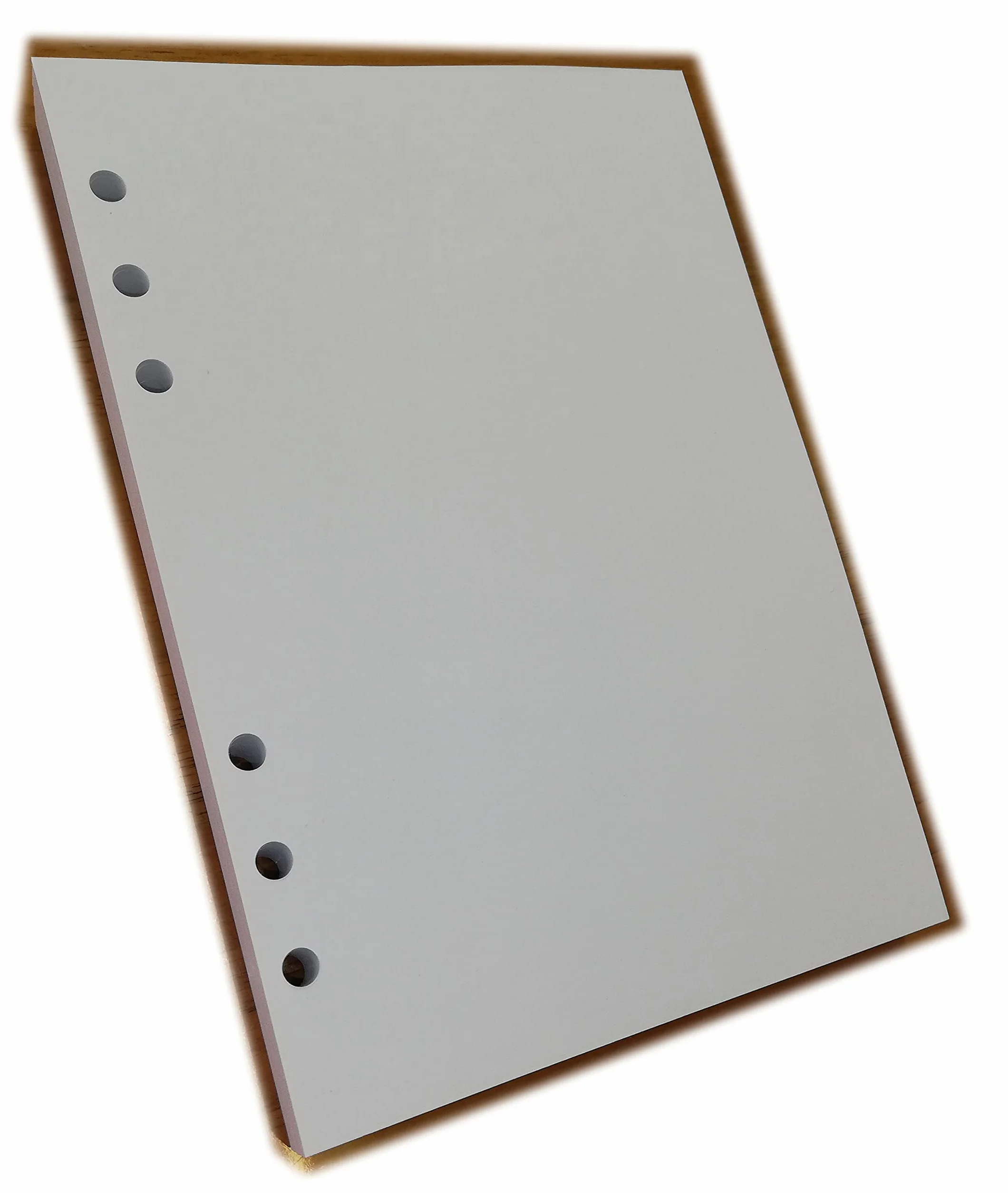 Papier épais 120 g/m² 100 feuilles blanches A5 6 trous 14,5 x 20,5 cm pour agenda 6 anneaux