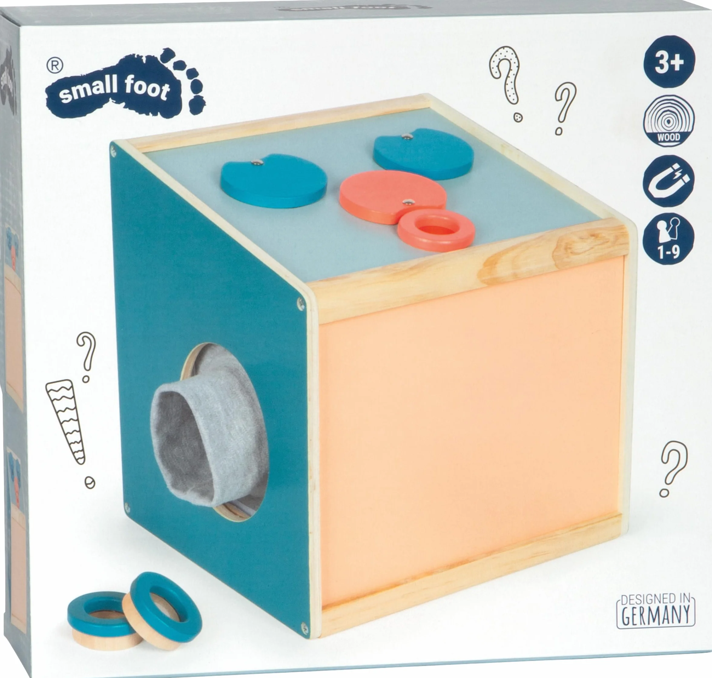 Boîte Tactile Sensory Small Foot Voir Écouter Sentir Toucher Bois 3 Ans