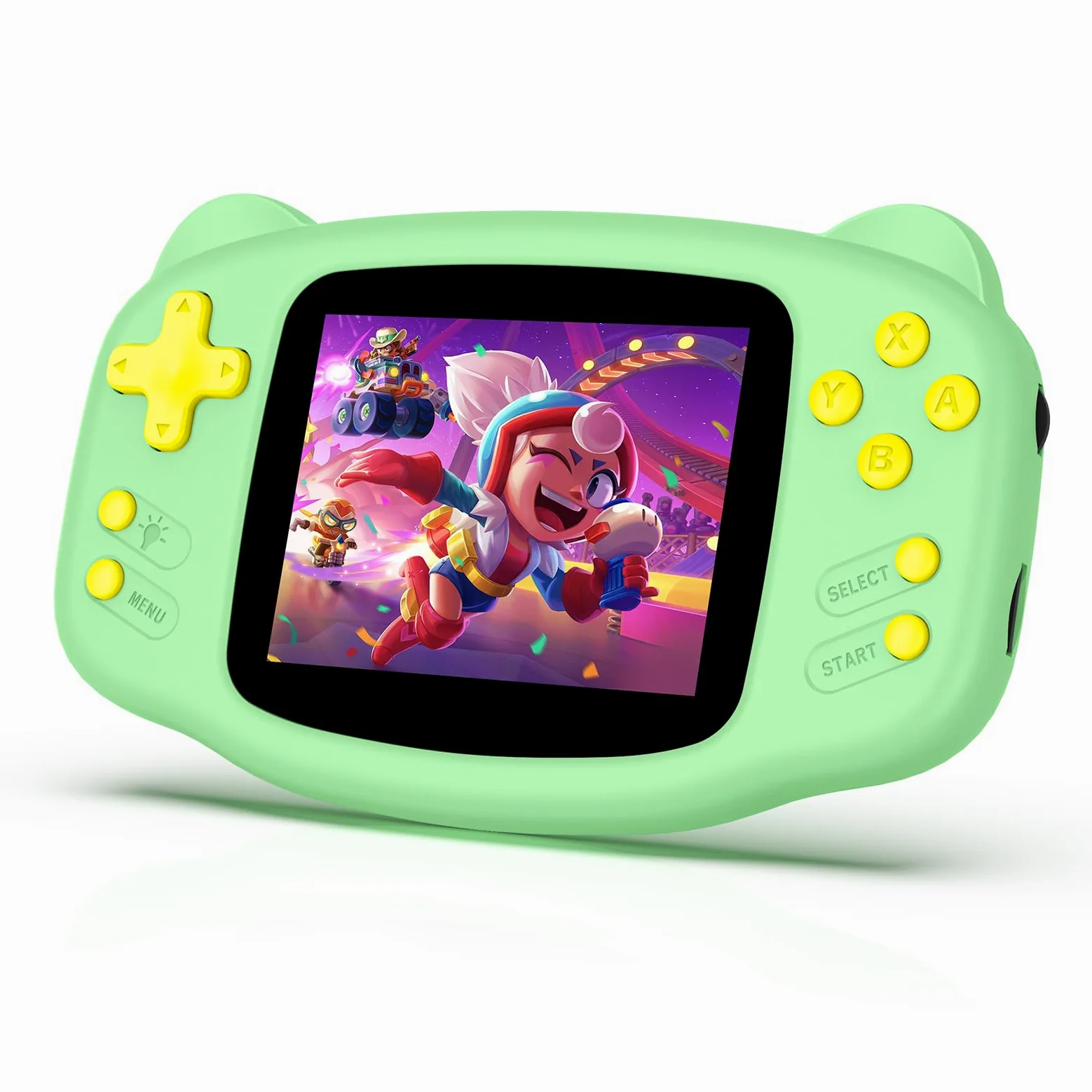 Console de jeu portable 16 bits, 300 jeux vidéo rétro préchargés, console de jeu rétro avec écran IPS de 3,2", mini lecteur de jeu vidéo portable rechargeable pour voyage et voyages en voiture