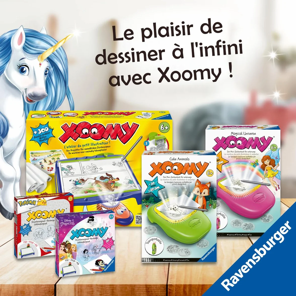 Ravensburger Xoomy Licorne Dessin Enfant Loisir créatif Dès 6 Ans Version française