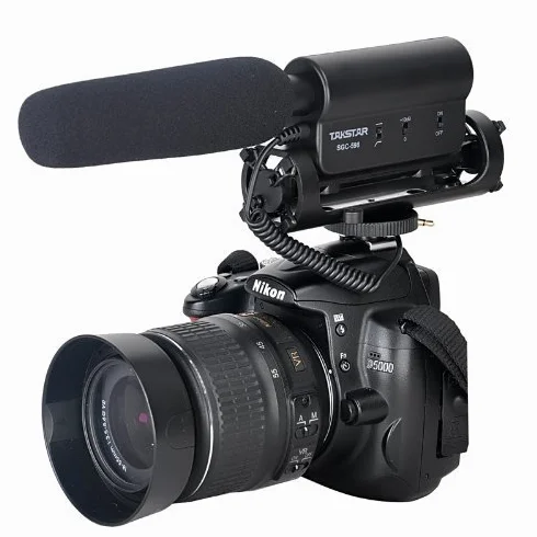 FOTGA DV stéréo Microphone Mic 3.5mm pour Appareil Photo Reflex Nikon Canon