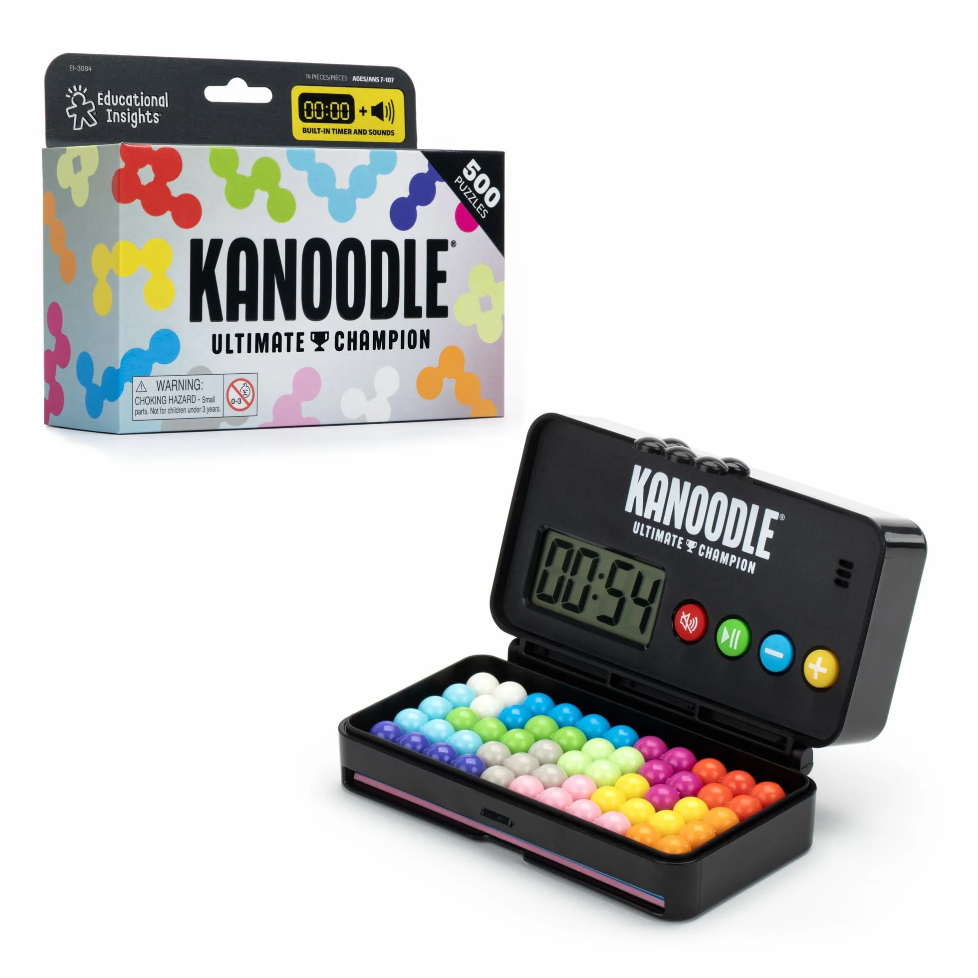 Learning Resources Kanoodle Ultimate Champion Jeu de logique et Casse-tête éducatif 500 défis avec minuterie silencieuse
