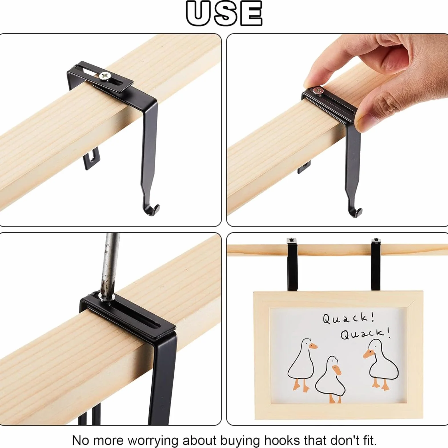 Crochets muraux pour cabine – Cintre de séparation de porte, ensemble universel réglable incassable
