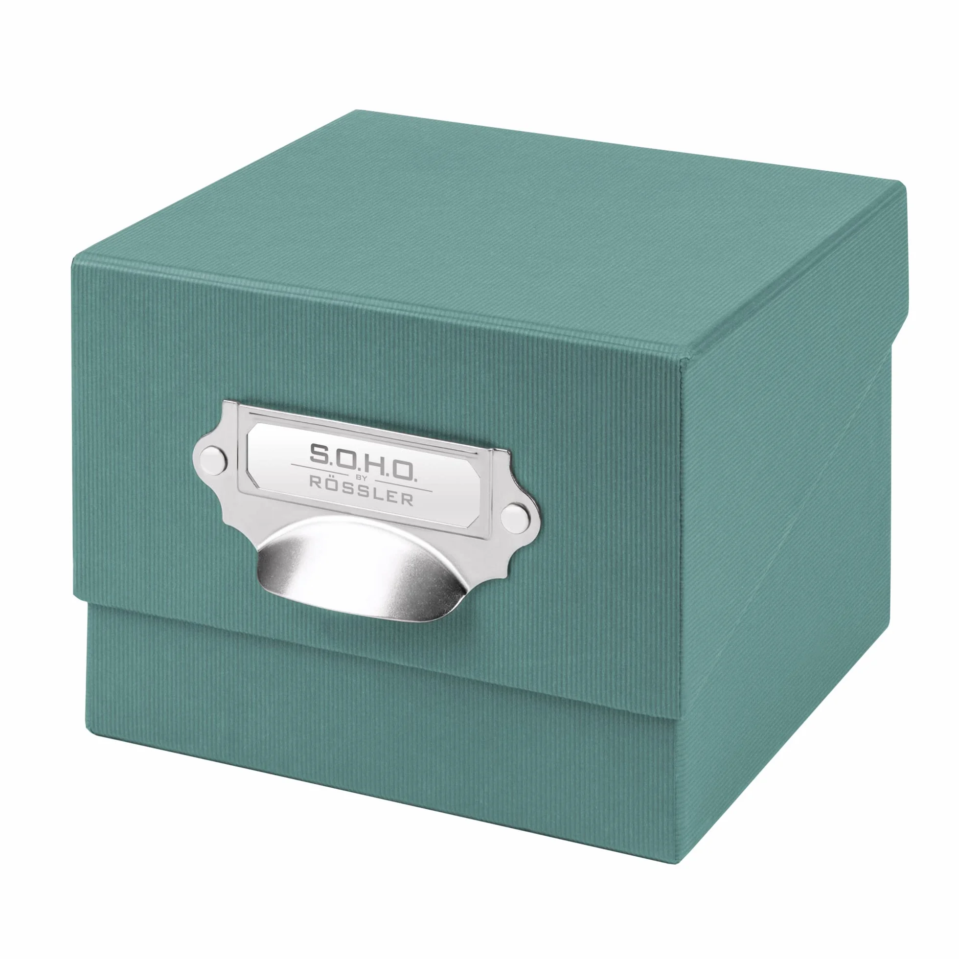 Rössler Papier S.O.H.O. Fotobox Boîte de rangement opale 167 x 125 x 152 mm étiquette inscriptible 1 pièce DIN A6
