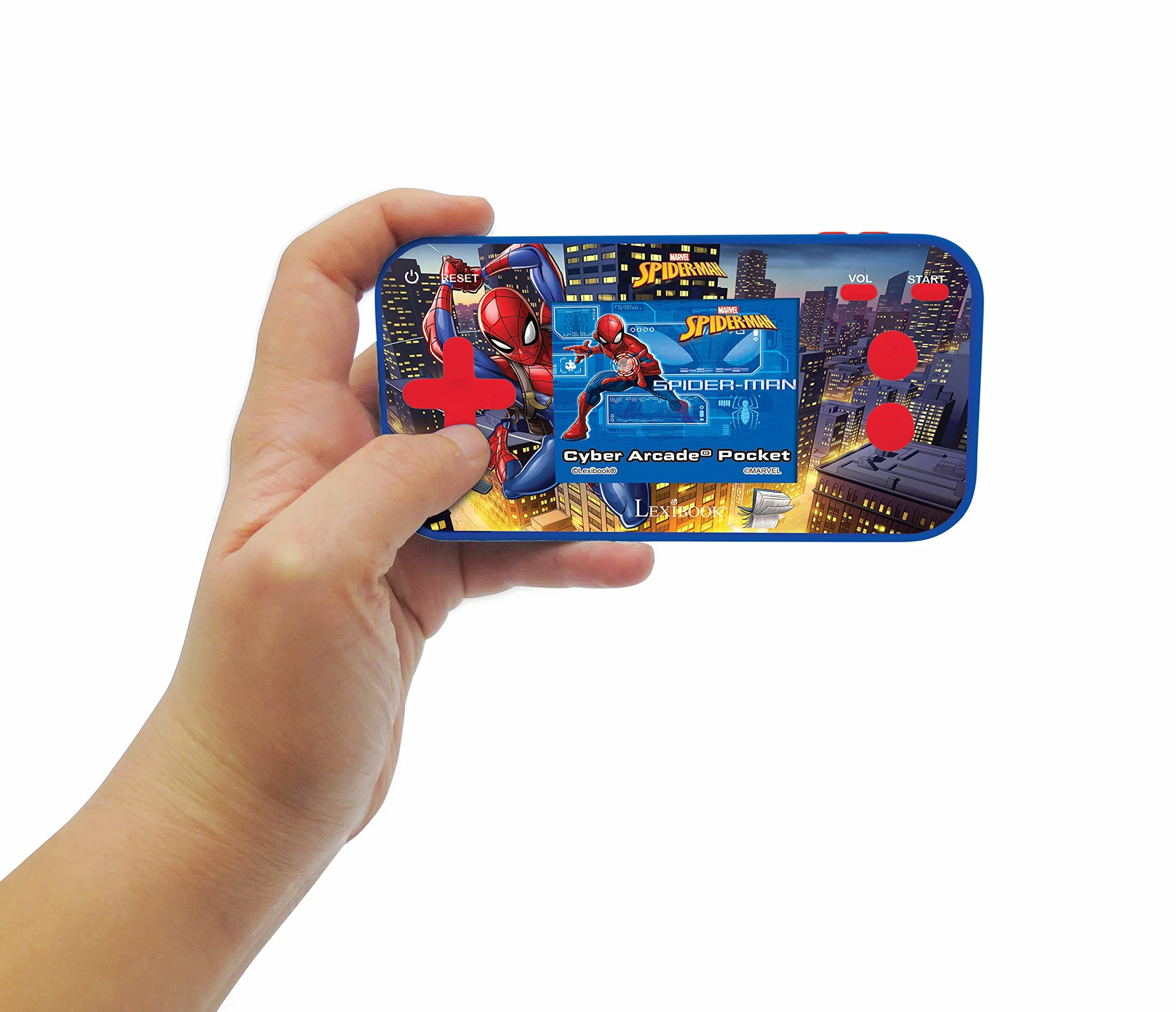 Lexibook Spider-Man Console de Jeux Portable Cyber Arcade Pocket 150 Jeux écran LCD Rouge Bleu