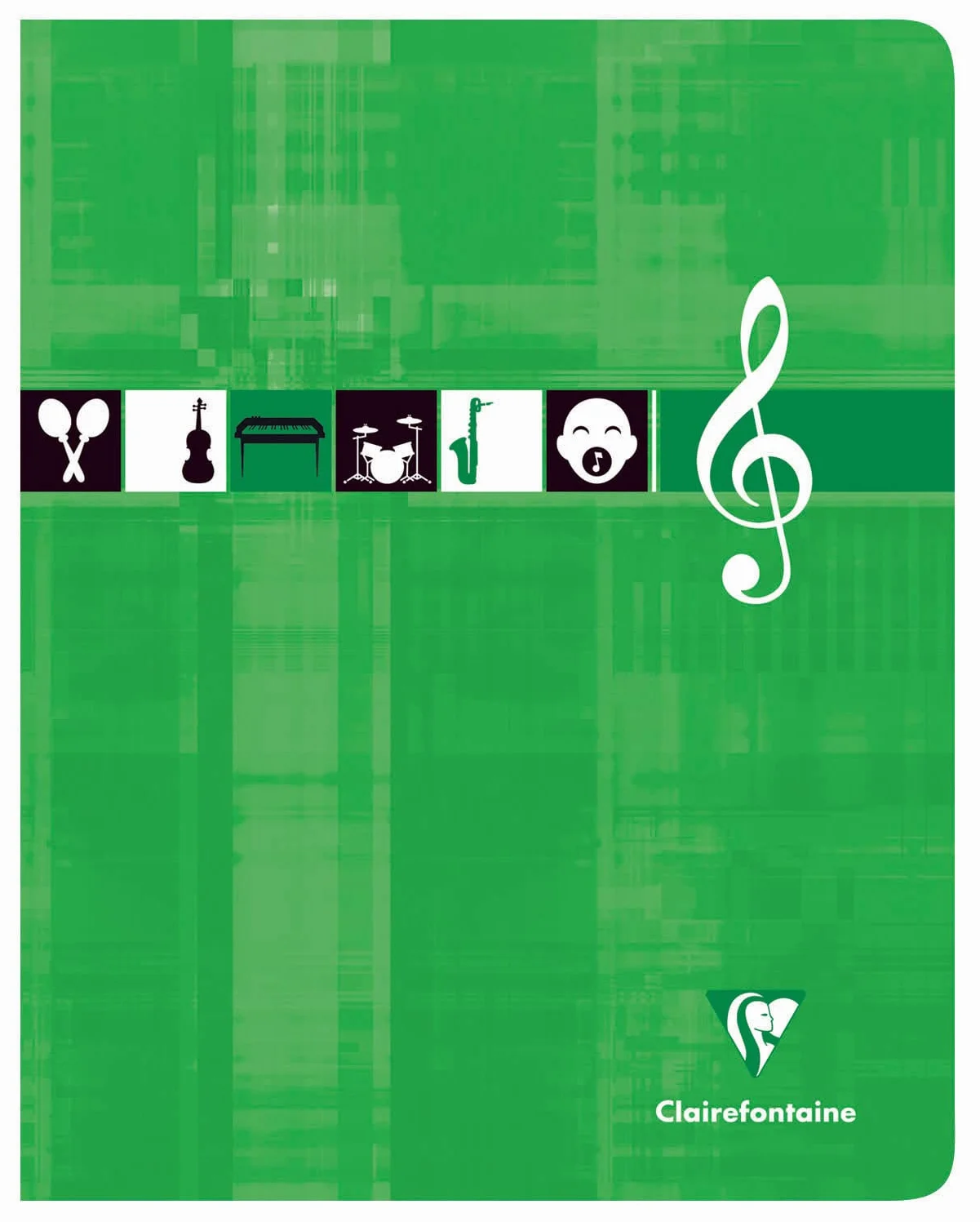 Clairefontaine 3799C Cahier de Musique et Chants 17x22 cm 56 Pages Lignées Portées Papier 90 g Couverture Pelliculée