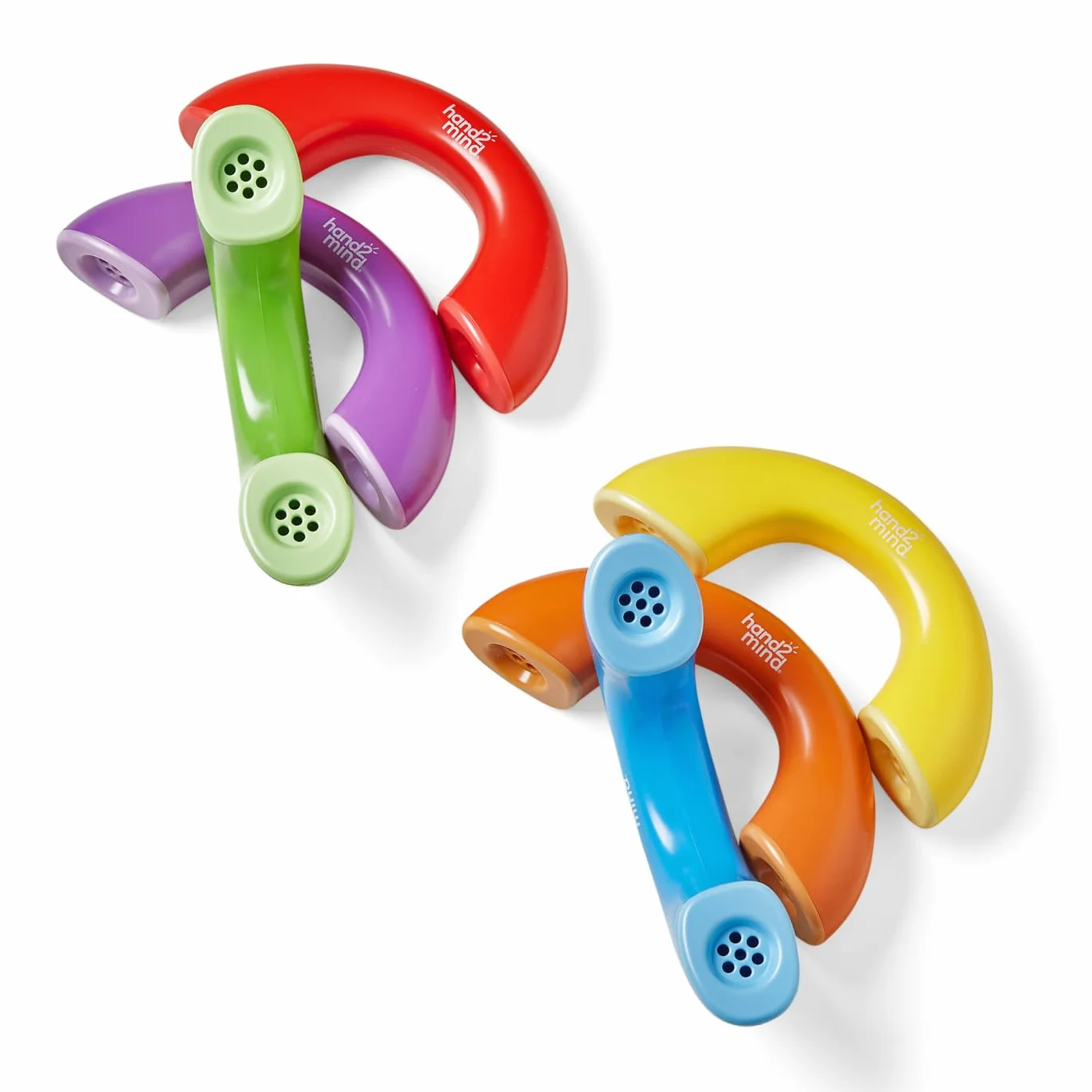 Learning Resources Lot de 6 téléphones à phonèmes, Jouets phonétiques, Apprendre le son des lettres, compétences en lecture, dès 3 ans