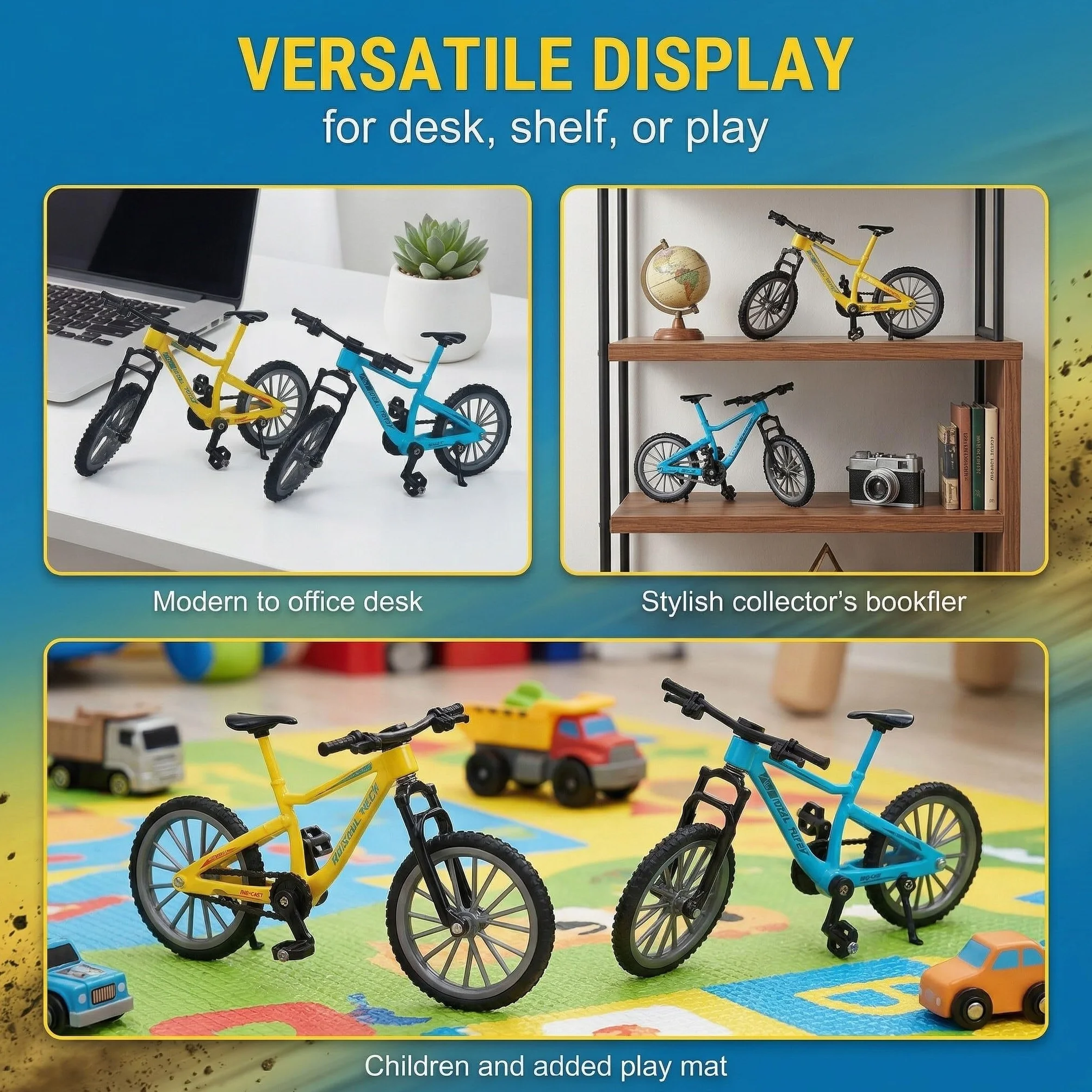 Lot de 2 Mini Velo Doigt Finger VTT BMX Jouet Finger Bike MTB