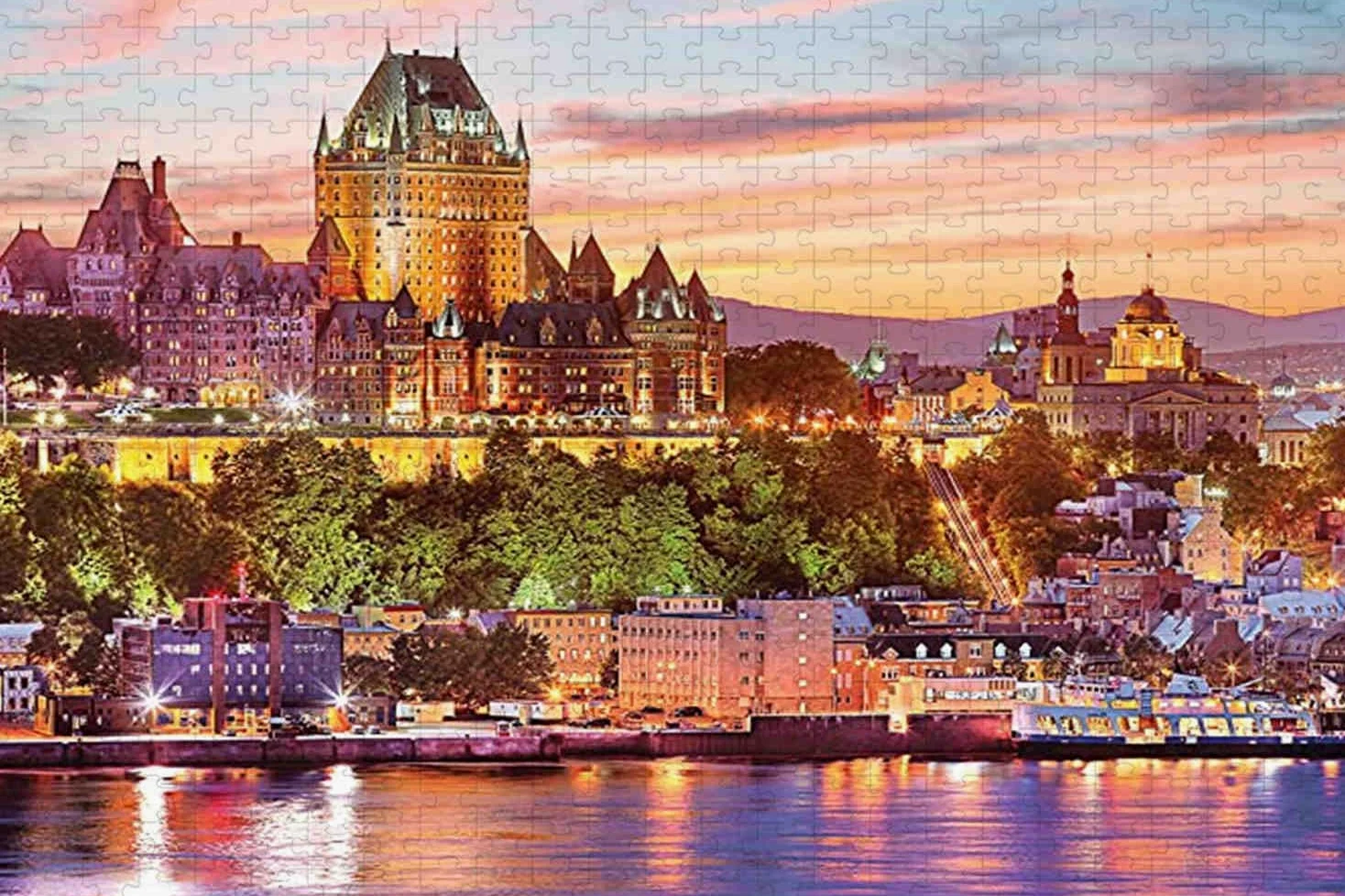 Vieux Québec - Casse-tête en Bois de 6000 pièces - Fait Un Excellent Cadeau