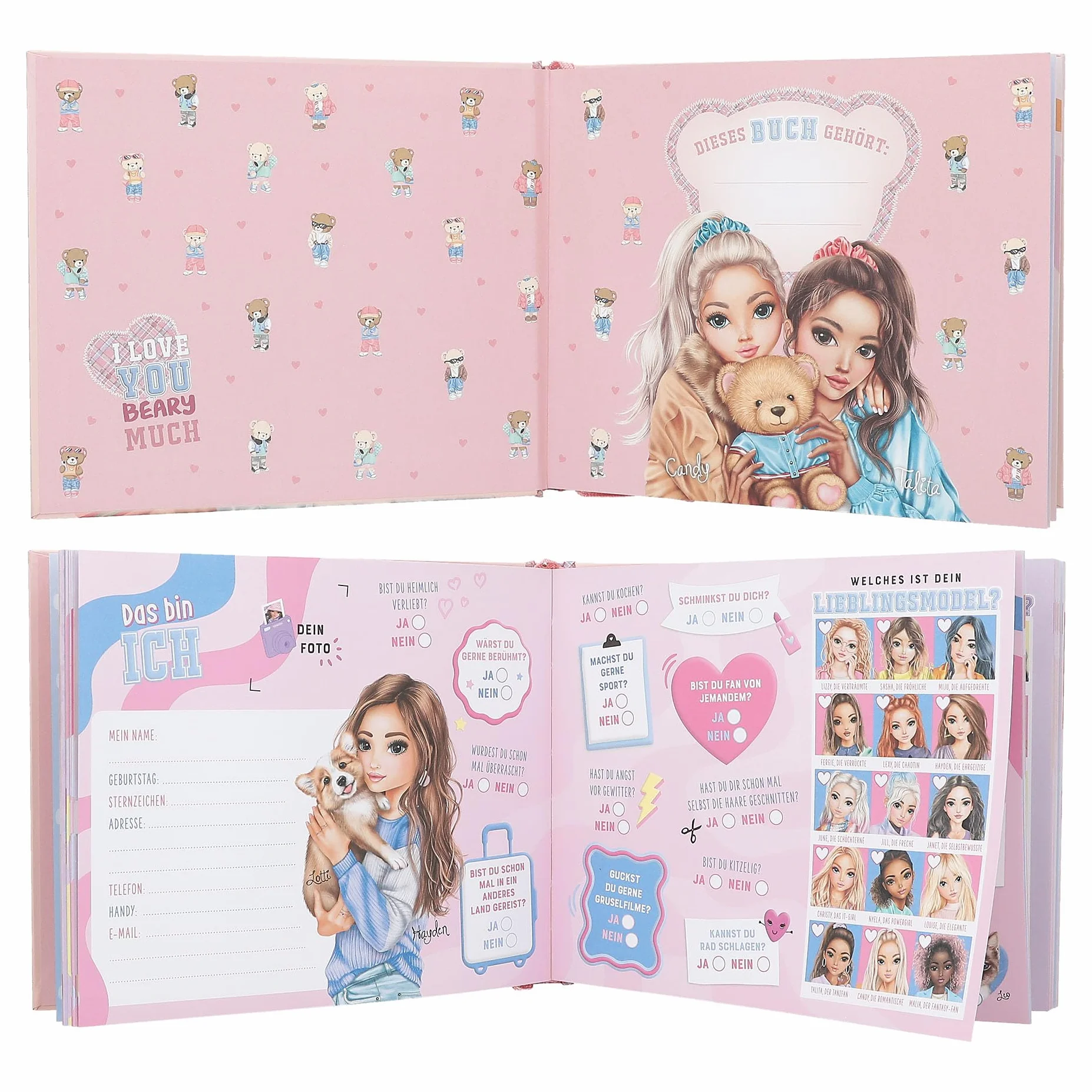 Depesche TOPModel Team Teddy Livre des Meilleures Amies Rose 108 Pages