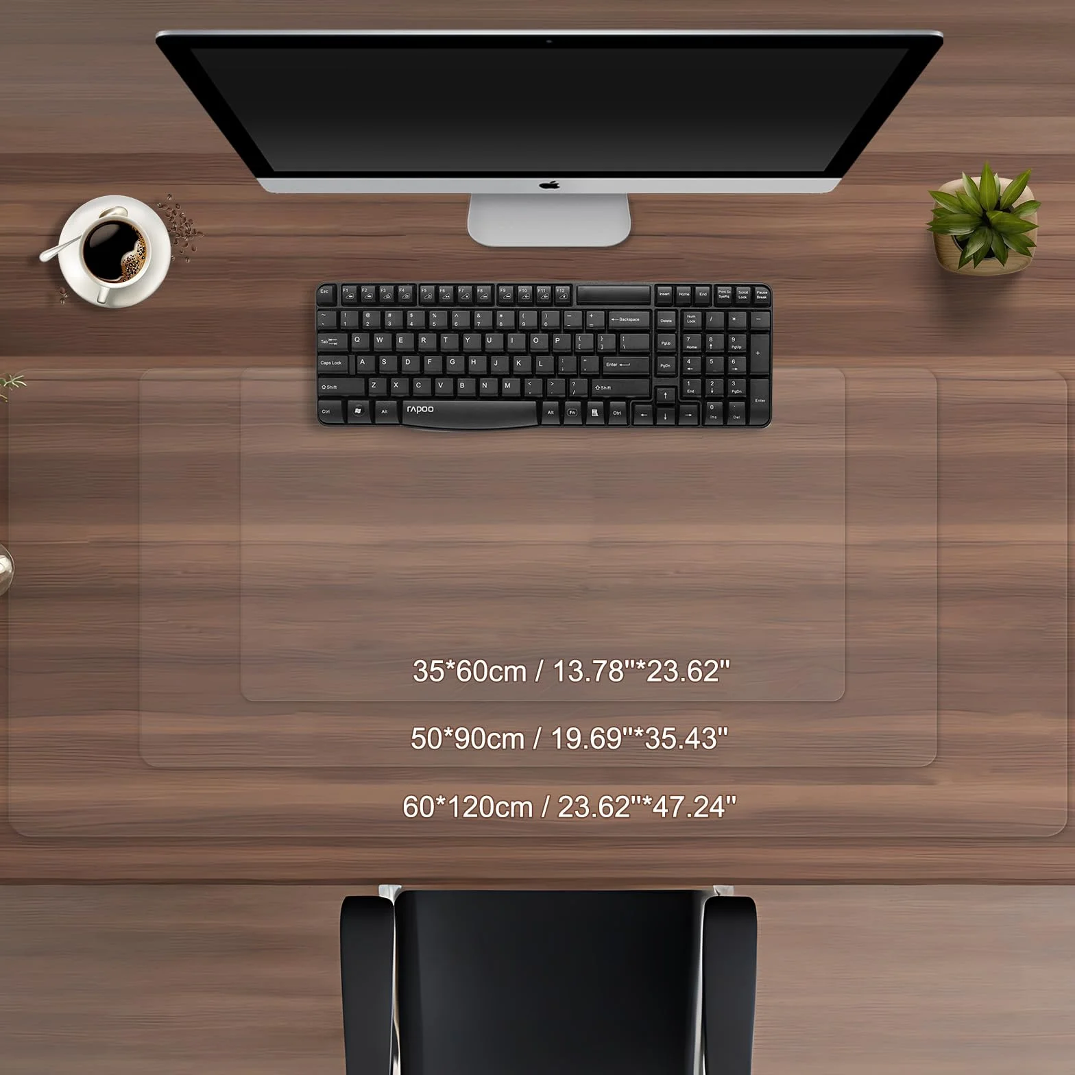 Sous-Main De Bureau Clair Tapis De Protection Multifonctionnel 60x43cm 2pcs Pliable Portable