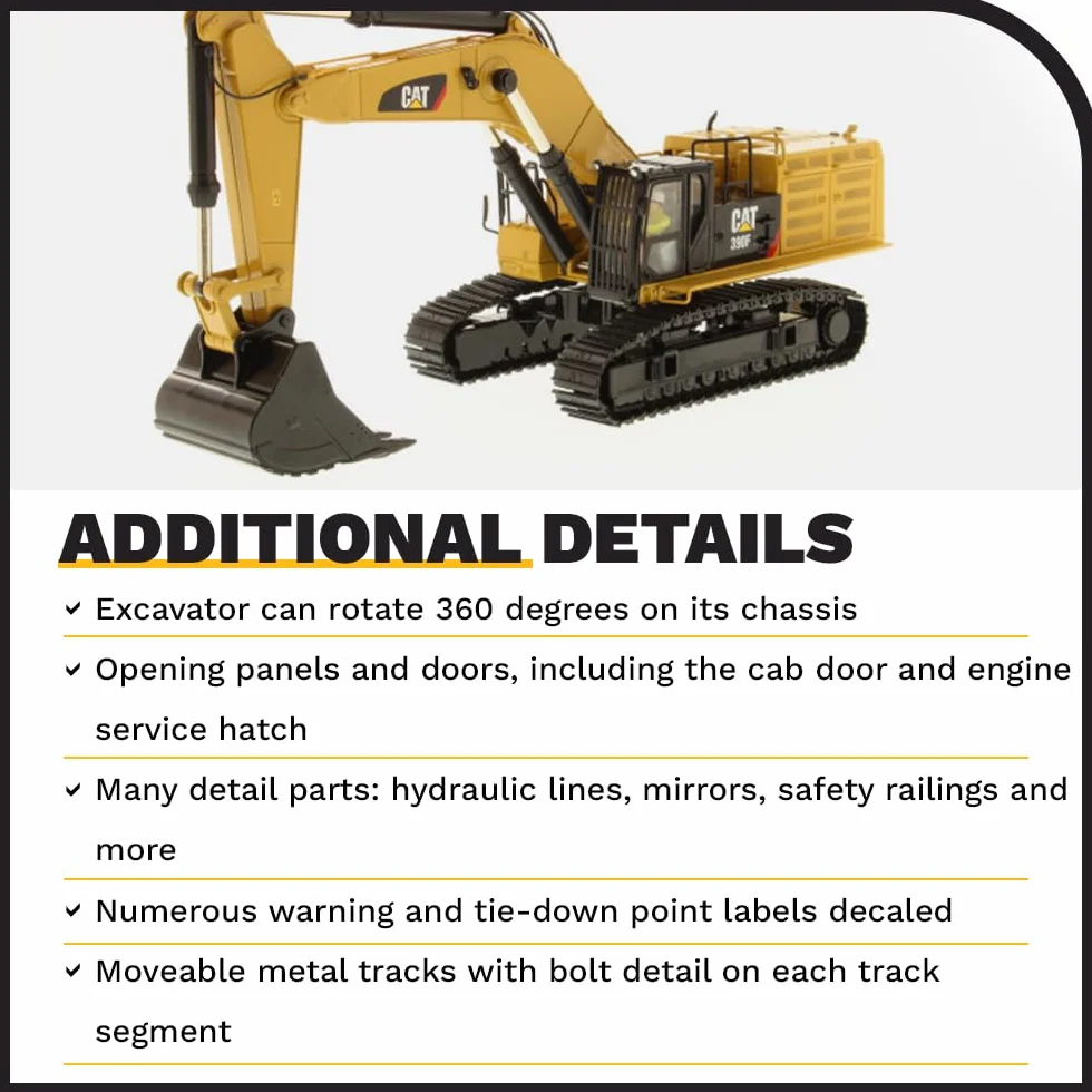 Caterpillar, DM85284, Pelle hydraulique Diecast Masters, Cat 390F L, échelle 1:50