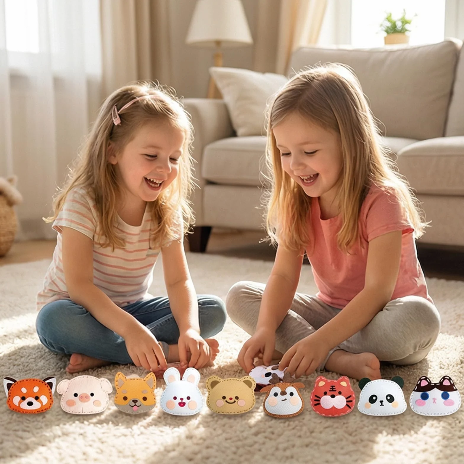 Ensemble De Couture en Feutre 12 Pièces Animaux Kit De Bricolage pour Enfants Débutants