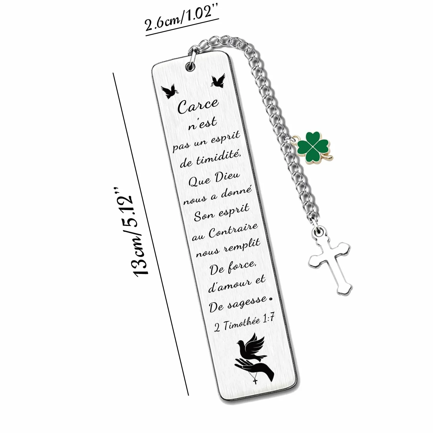 Marque-Page Chrétien Religieux pour Femme Homme Cadeau Communion Confirmation Baptême Anniversaire Calendrier Avent (2)