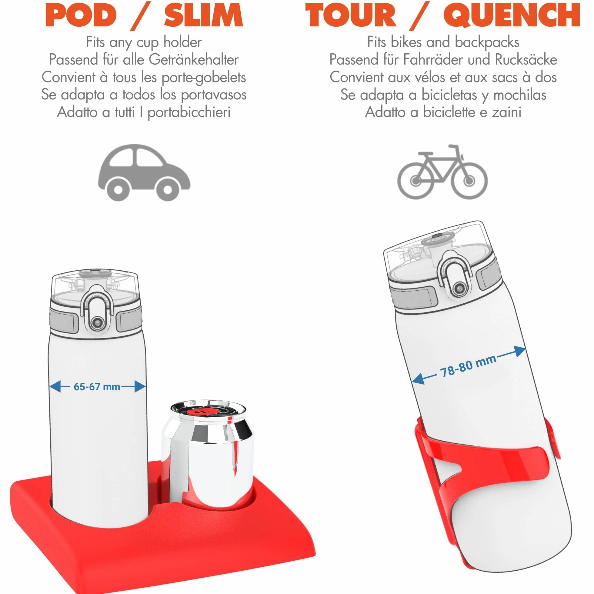 Ion8 Gourde Enfant 350ml Anti-Fuite Verrouillage Sécurisé Sans BPA Bleu Marine