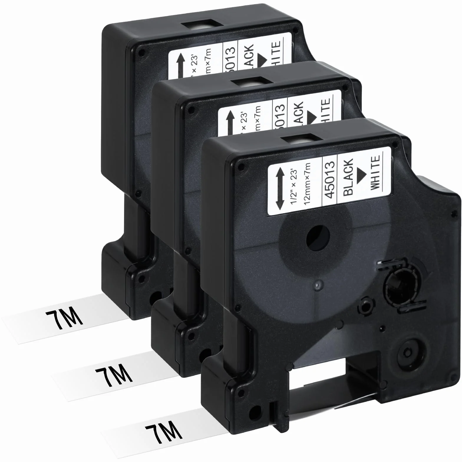 Lot de 3 Ruban Recharge Dymo D1 12mm x 7m pour Labelmanager 160 210D 280 360D 420P
