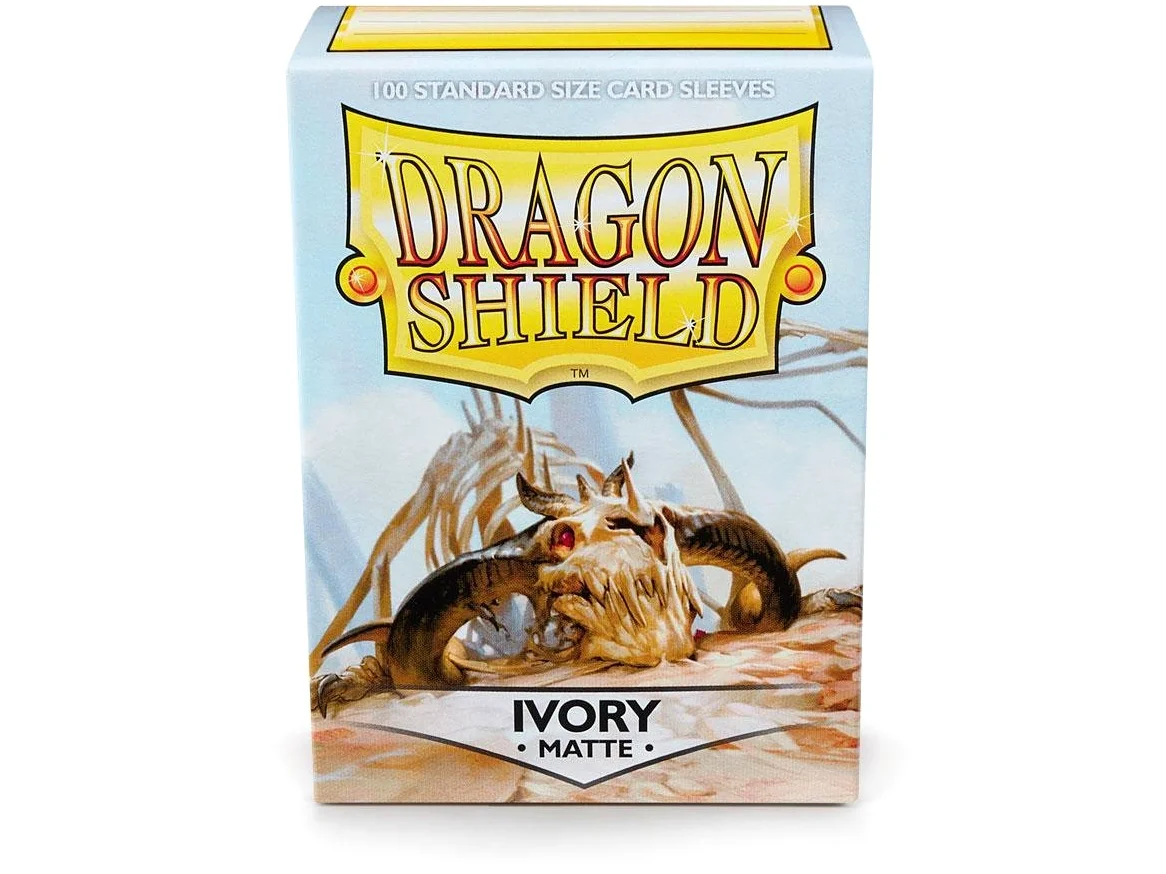 Dragon Shield Lot de 10 pochettes pour cartes Ivoire mat Taille standard 100 ct