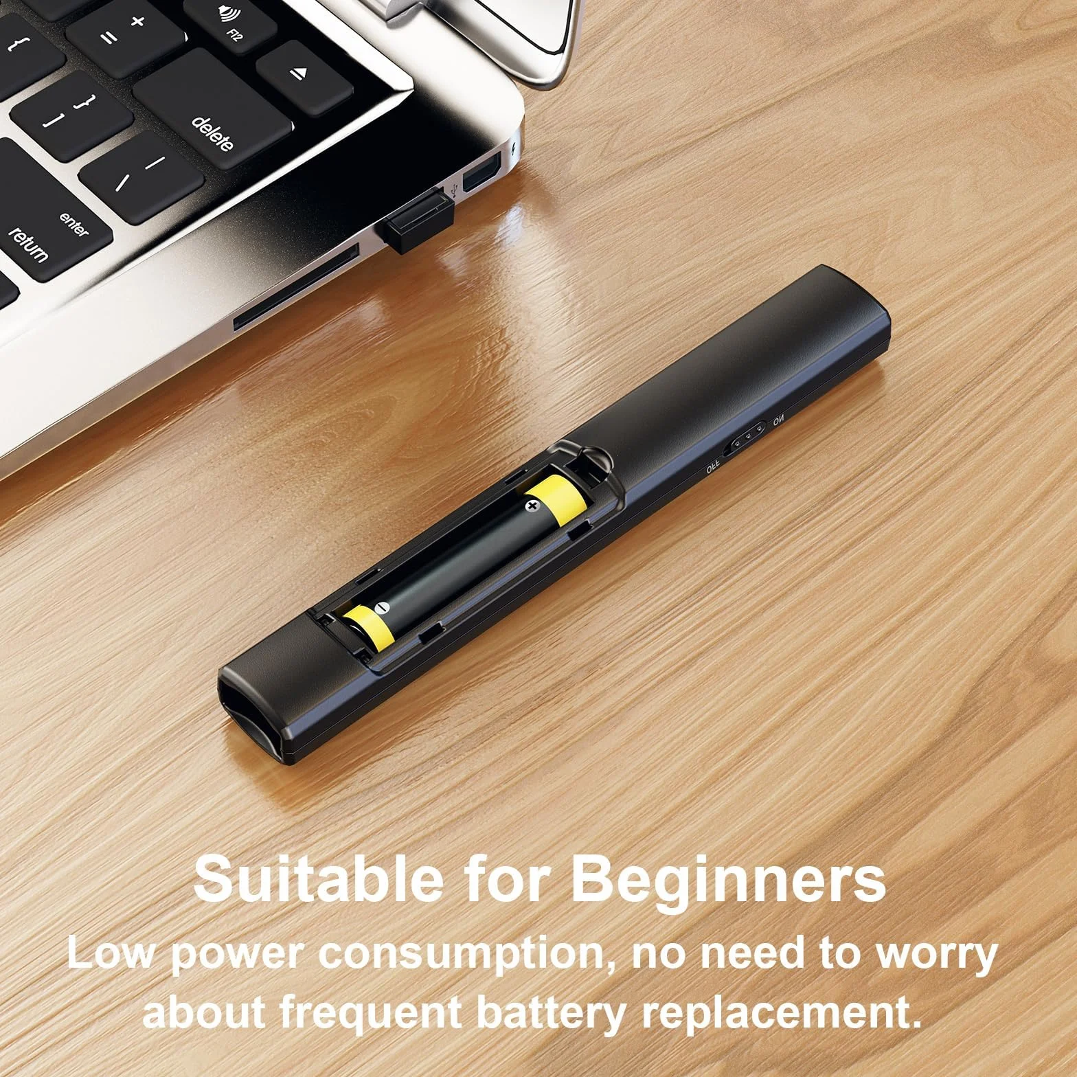elzle Télécommande de présentation sans Fil 2,4 GHz avec récepteur USB, hyperlien & contrôle du Volume pour Mac, PC