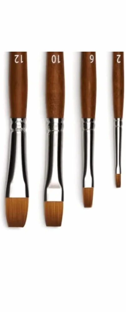 Raphael ESPACE BEAUX ARTS Pinceau PLAT Série 8534 MARTRE IMTATION Sable set 4 pcs