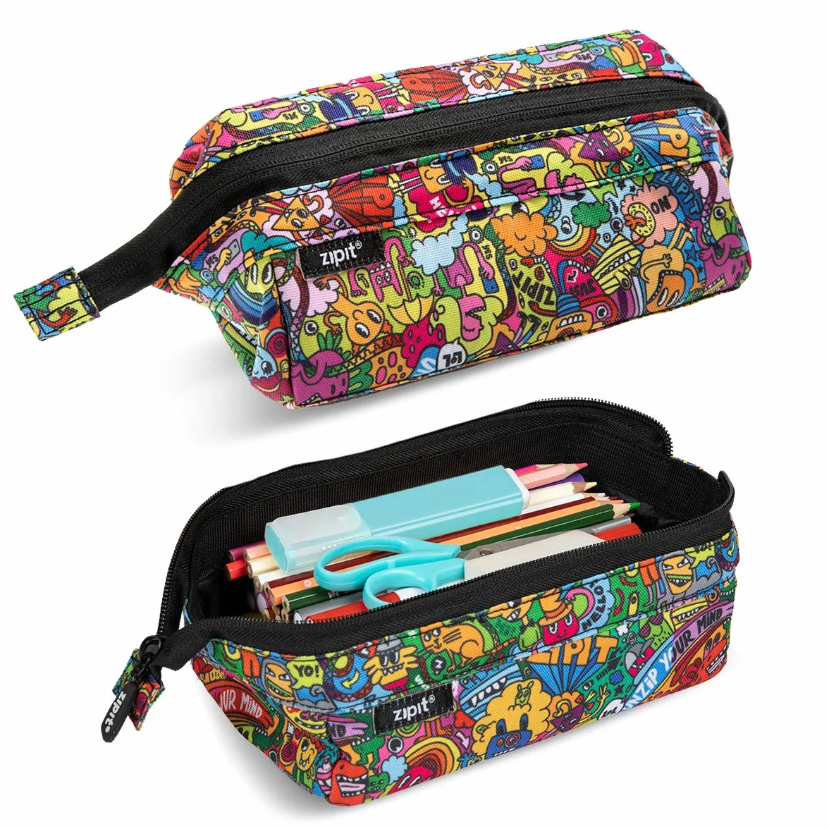 ZIPIT Lenny Trousse à crayons grande capacité pour école et bureau