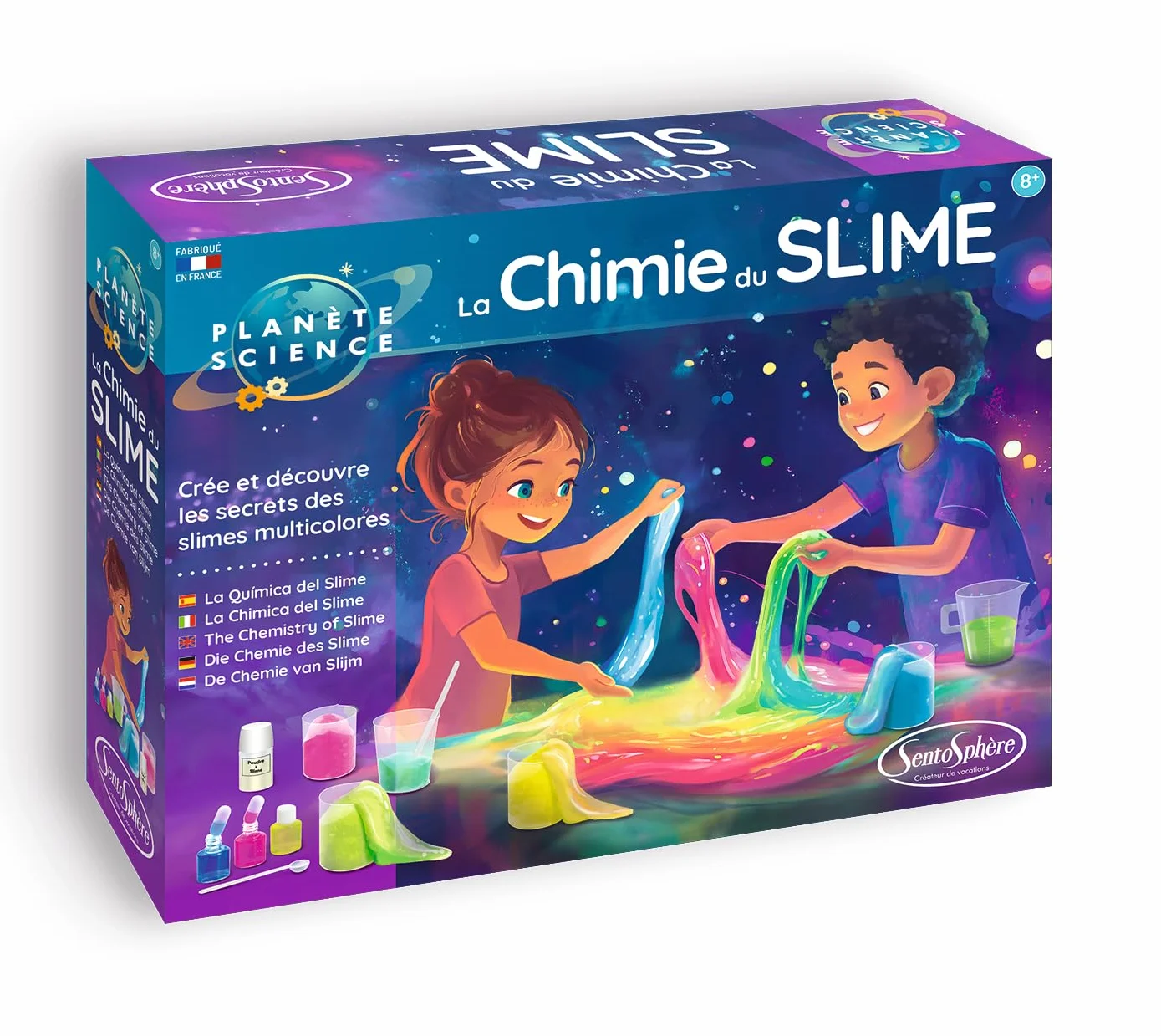Sentosphère Planète Science La Chimie du Slime Fabriquer Son Propre Slime Atelier Créatif pour Enfants dès 8 Ans Fabriqué en France