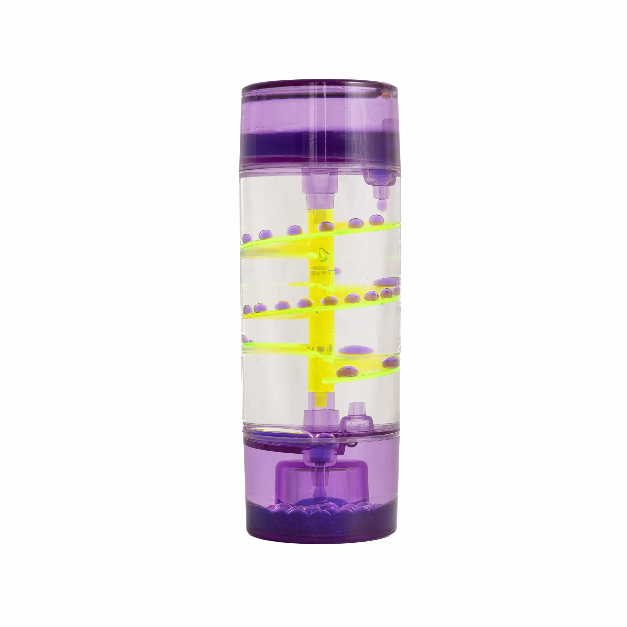 Minuteur sensoriel liquide en spirale pour autisme, TDAH, soulagement du stress, Violet
