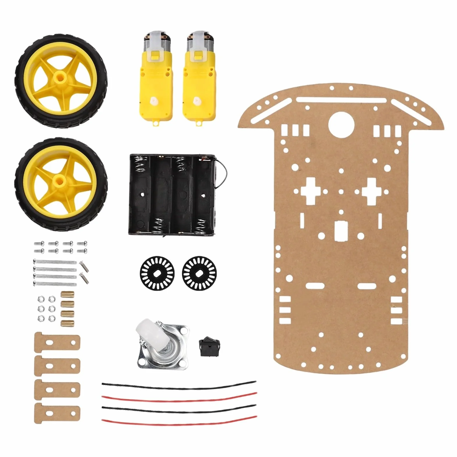 Kit de châssis de voiture robot 2WD avec encodeur de vitesse, moteurs à engrenages 48:1, plastique métal pour Arduino